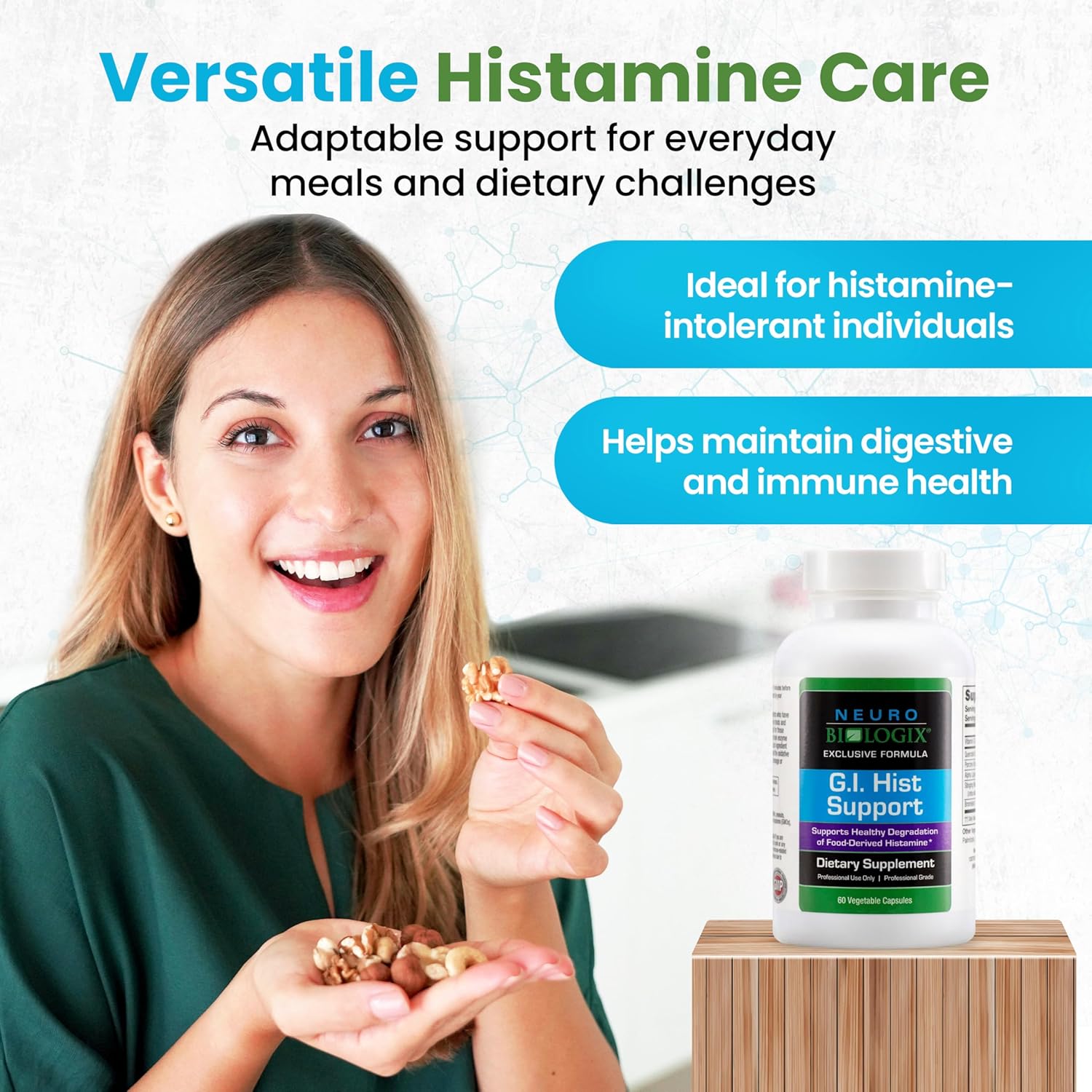 Histamine Blocker with Vitamin C, Quercetin, Bromelain - Immune Support for Digestive Comfort & Histamine Breakdown