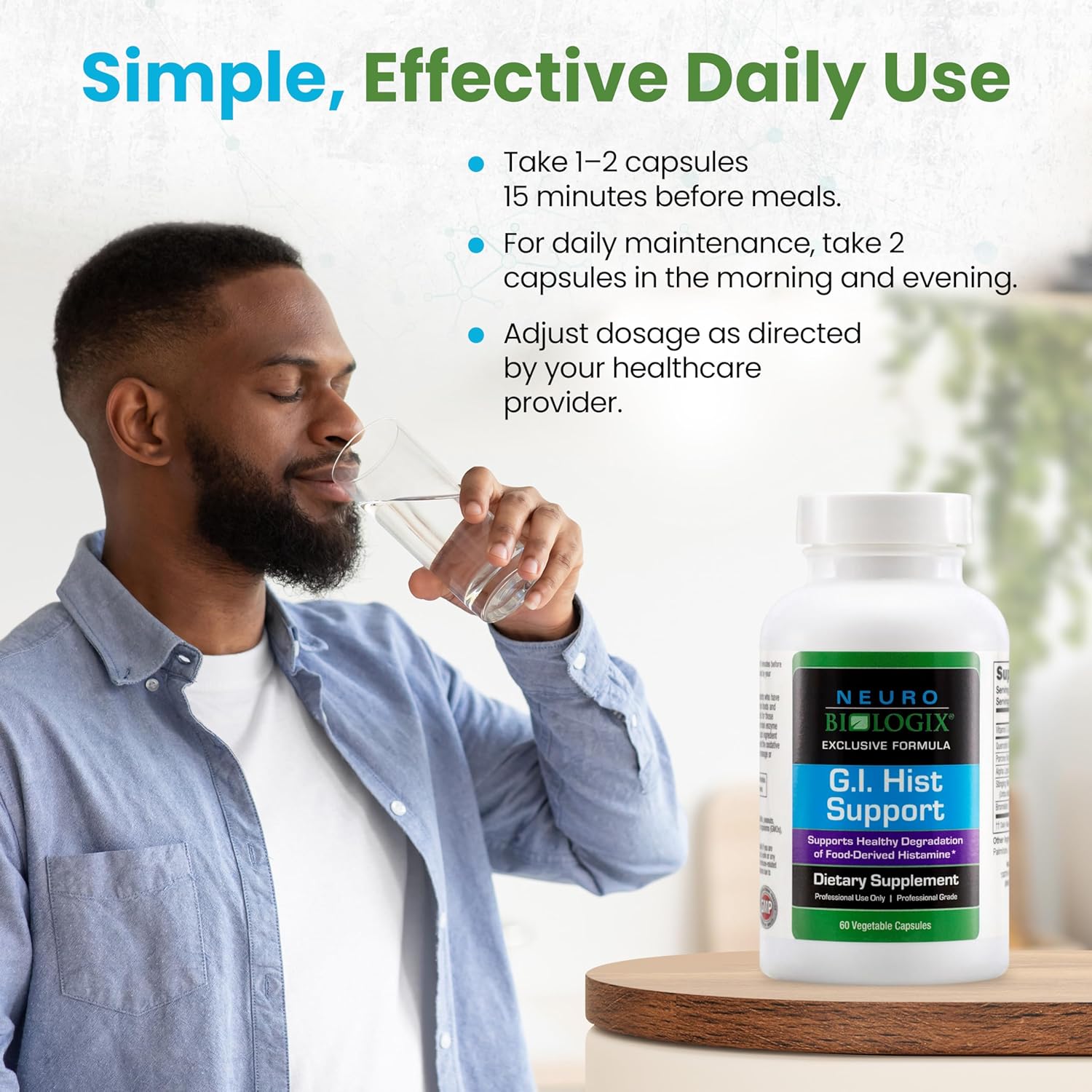 Histamine Blocker with Vitamin C, Quercetin, Bromelain - Immune Support for Digestive Comfort & Histamine Breakdown