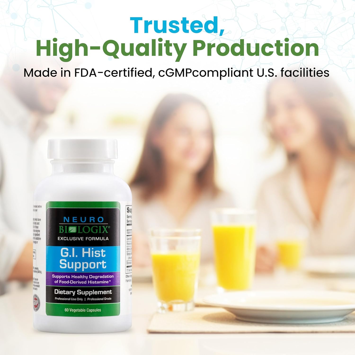 Histamine Blocker with Vitamin C, Quercetin, Bromelain - Immune Support for Digestive Comfort & Histamine Breakdown