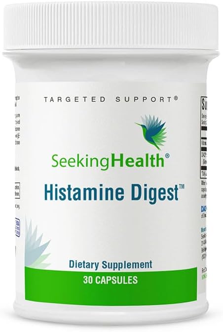 Histamine Digestive Enzyme Support for Stomach Relief - DAO Supplement with 30 Capsules for Histamine Intolerance