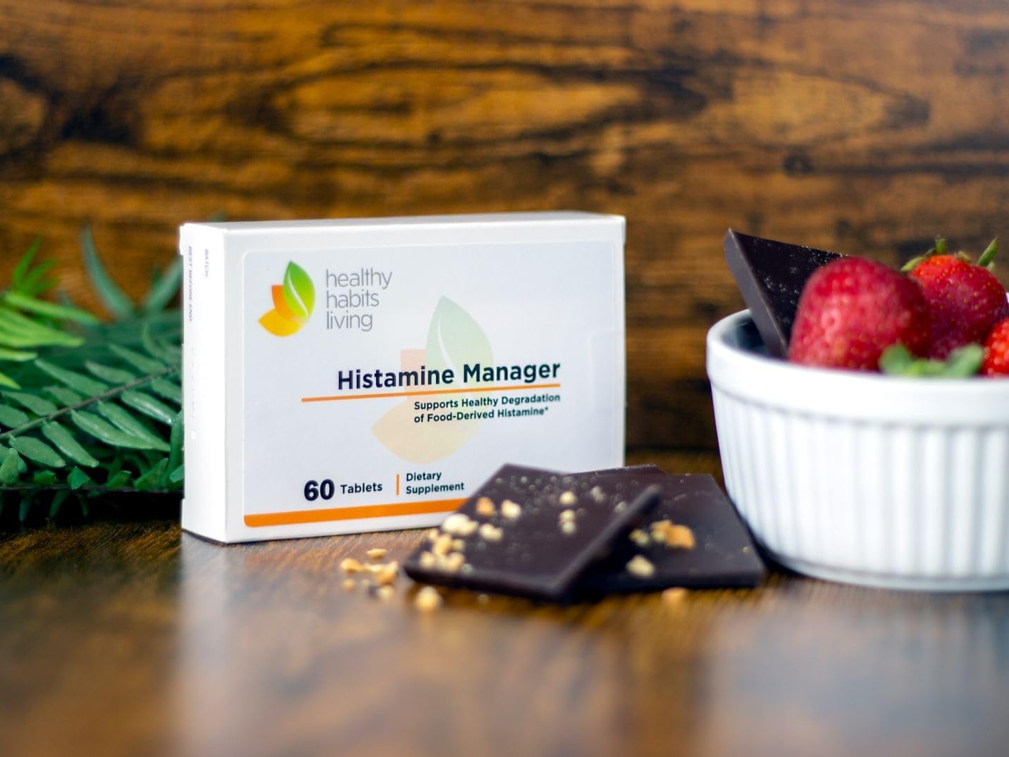 Histamine Manager with 20,000 HDU of Diamine Oxidase DAO - Digestive Enzyme for Food-Derived Histamine Intolerance - 60 Tablets
