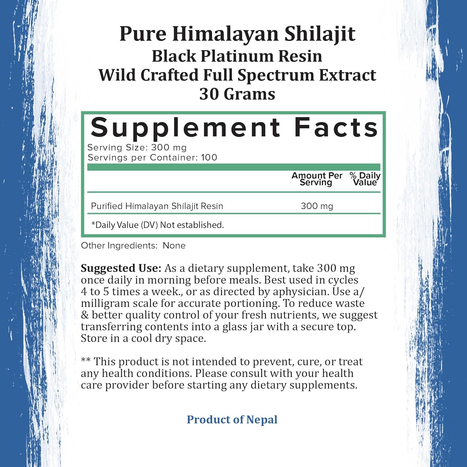 Holistic Bin Black Platinum Shilajit Resin | Pure Himalayan Resin with Fulvic and Humic Acid | Easy Mixing | Includes Serving Spoon