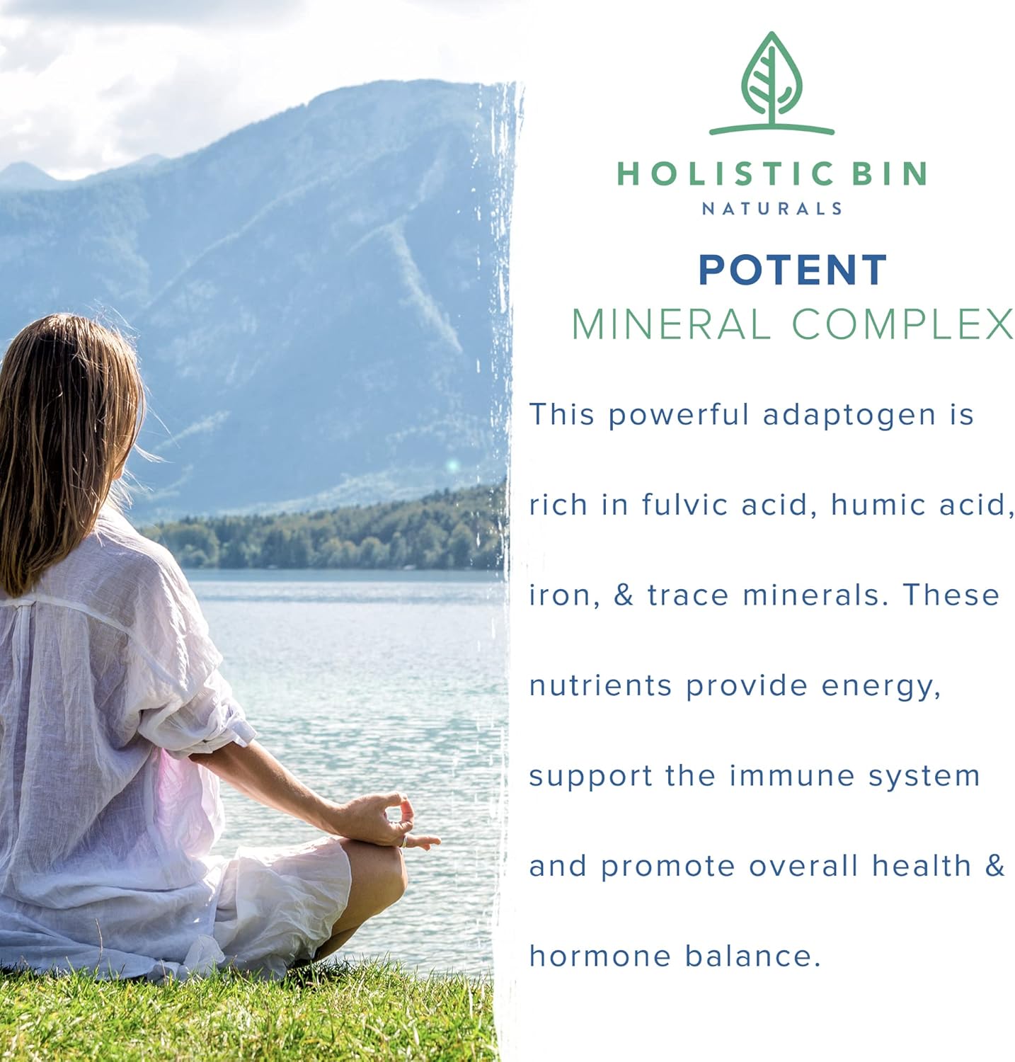 Holistic Bin Pure Himalayan Shilajit Resin - Black Platinum with Fulvic & Humic Acid - Easy Mixing, Trace Minerals - Includes Spoon