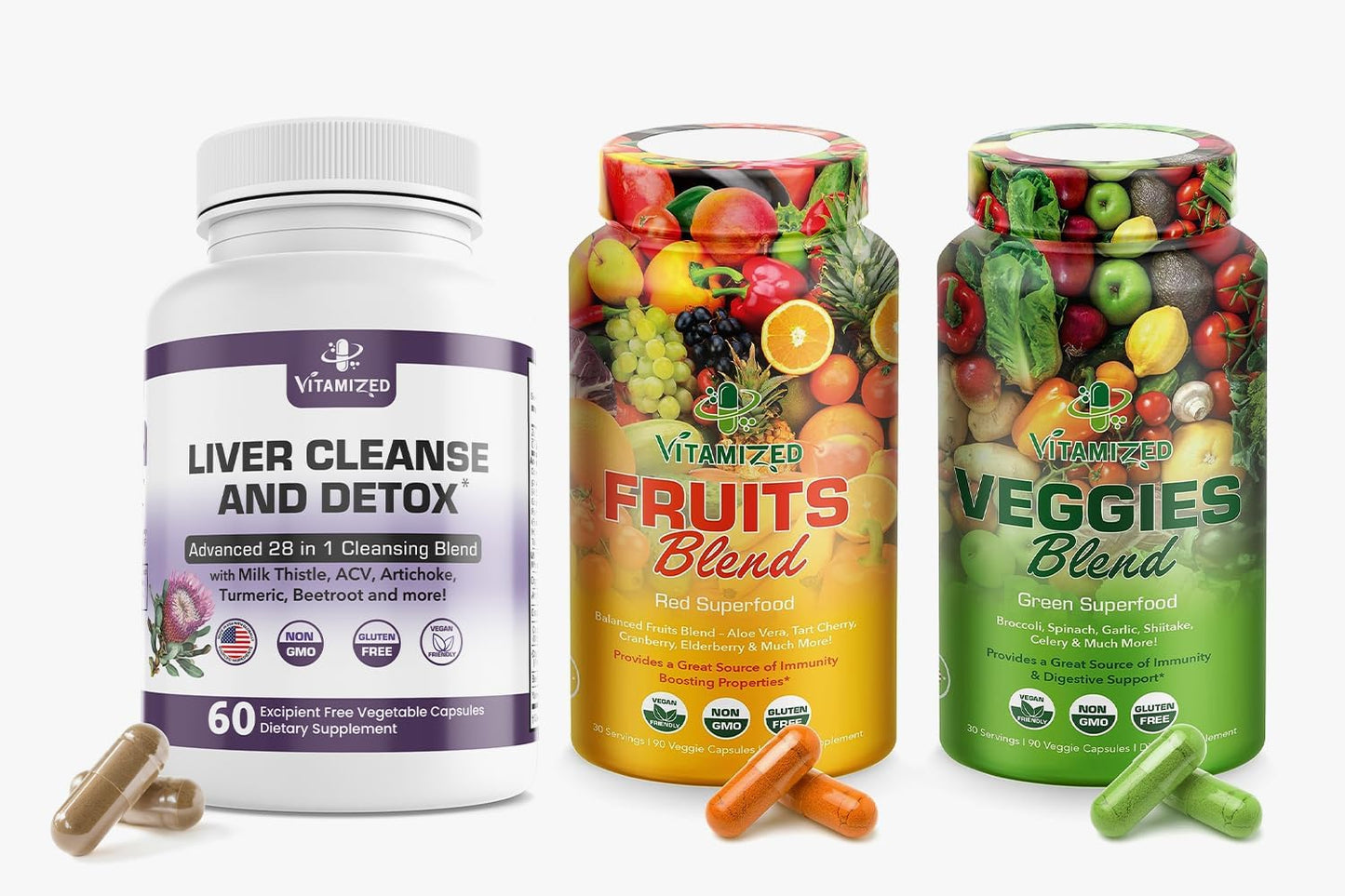 Holistic Liver Support & Immune Defense Bundle with Vitamins