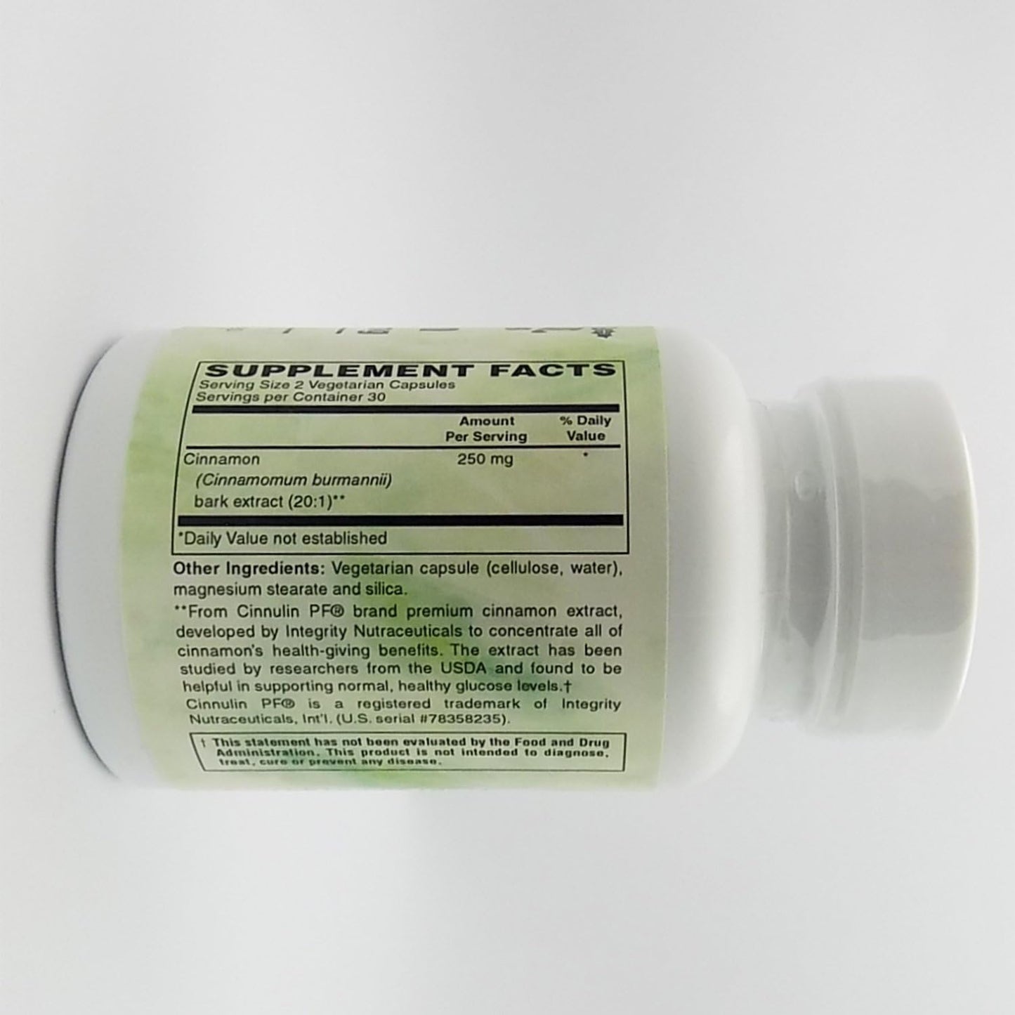 Holly Hill Health Foods Cinnulin PF 250 MG Cinnamon Vegetarian Capsules - 60 Count