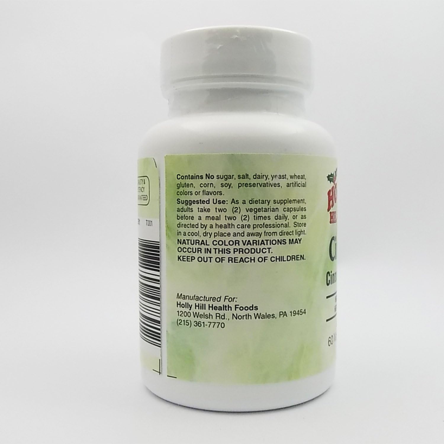 Holly Hill Health Foods Cinnulin PF 250 MG Cinnamon Vegetarian Capsules - 60 Count