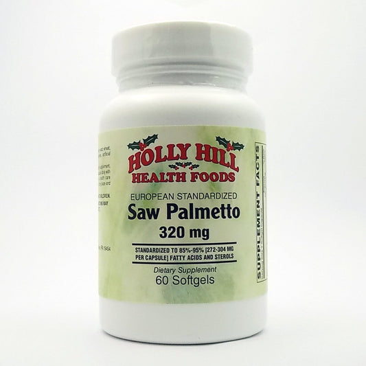 Holly Hill Health Foods Saw Palmetto Softgels - European Standardized Formula, 320 MG, 60 Count