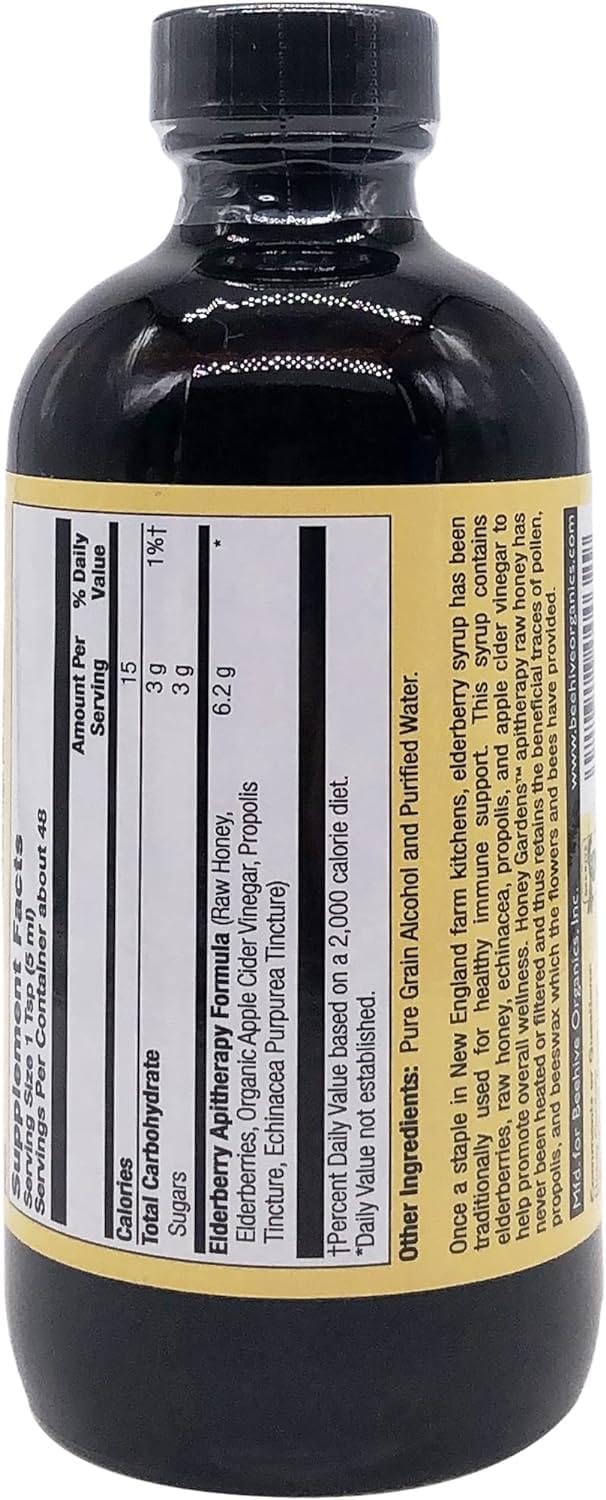 Honey Gardens Apitherapy Honey Elderberry Extract 8oz from Honey Garden Apiaries
