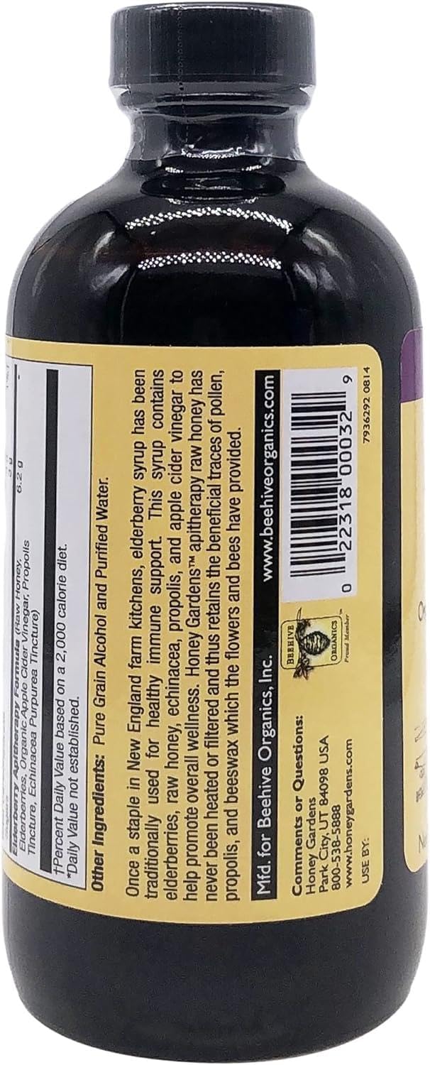 Honey Gardens Apitherapy Honey Elderberry Extract 8oz from Honey Garden Apiaries