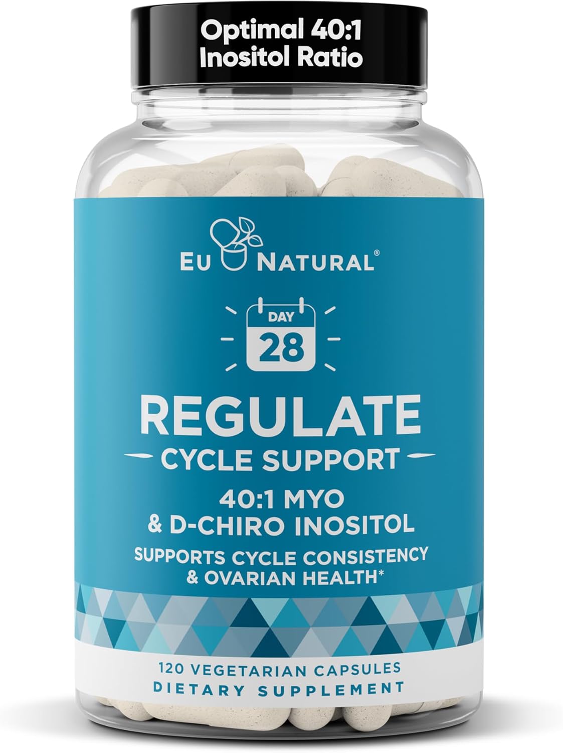 Hormone Balance for Women - Myo-Inositol & D-Chiro Inositol Supplement - Menstrual & Ovulation Support - 120 Vegan Capsules