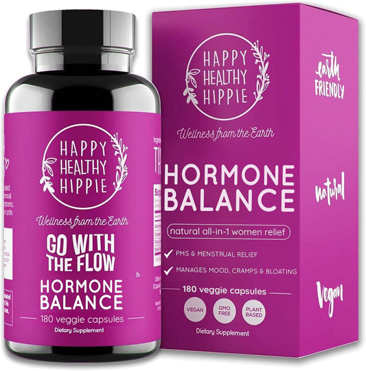 Hormone Balance & PMS Support Supplement for Women - Menopause Relief with Chasteberry, Black Cohosh, Dong Quai | Vegan, Non-GMO - 60 Ct