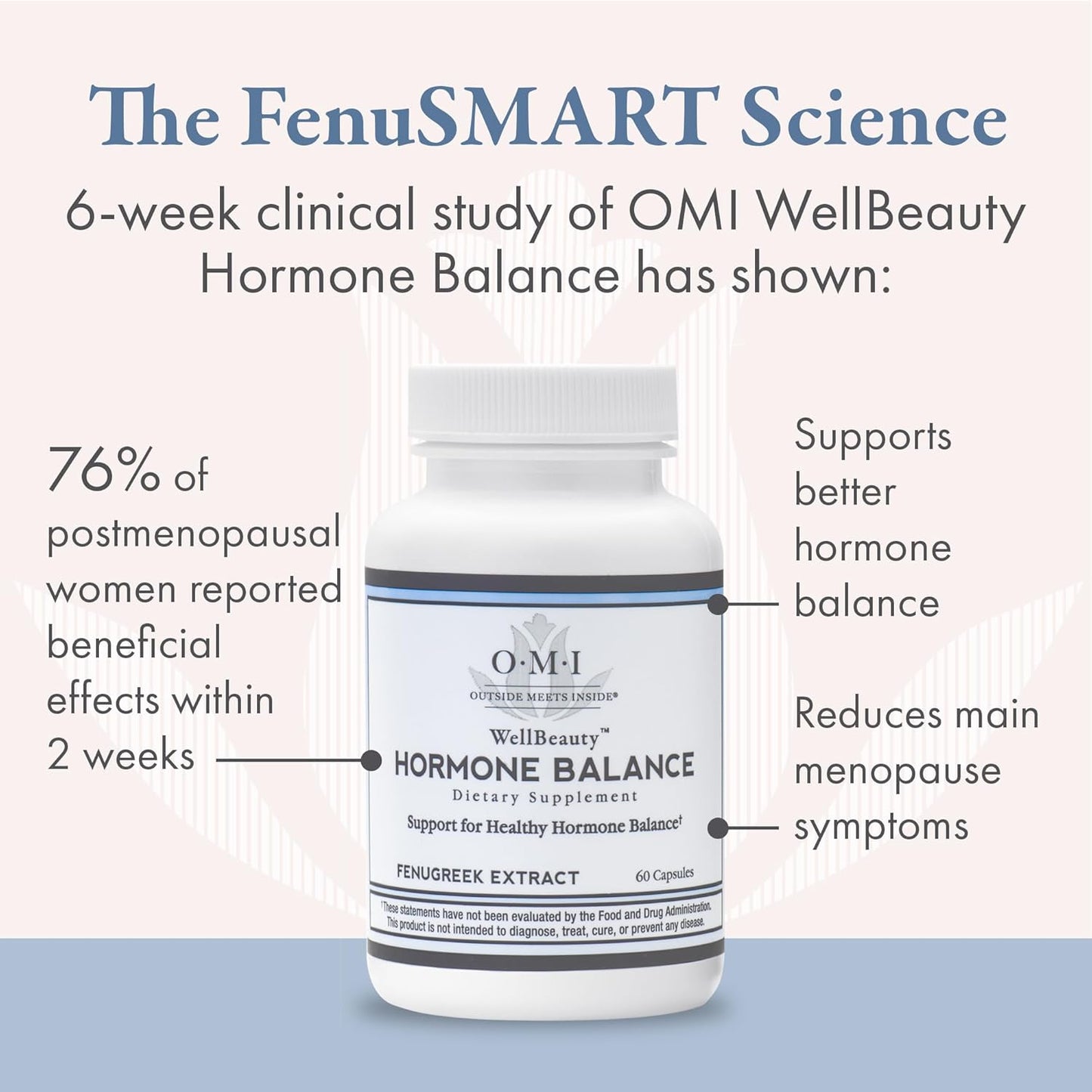 Hormone Balance Supplement for Women, Menopause Support with Fenugreek - 30-Day Supply