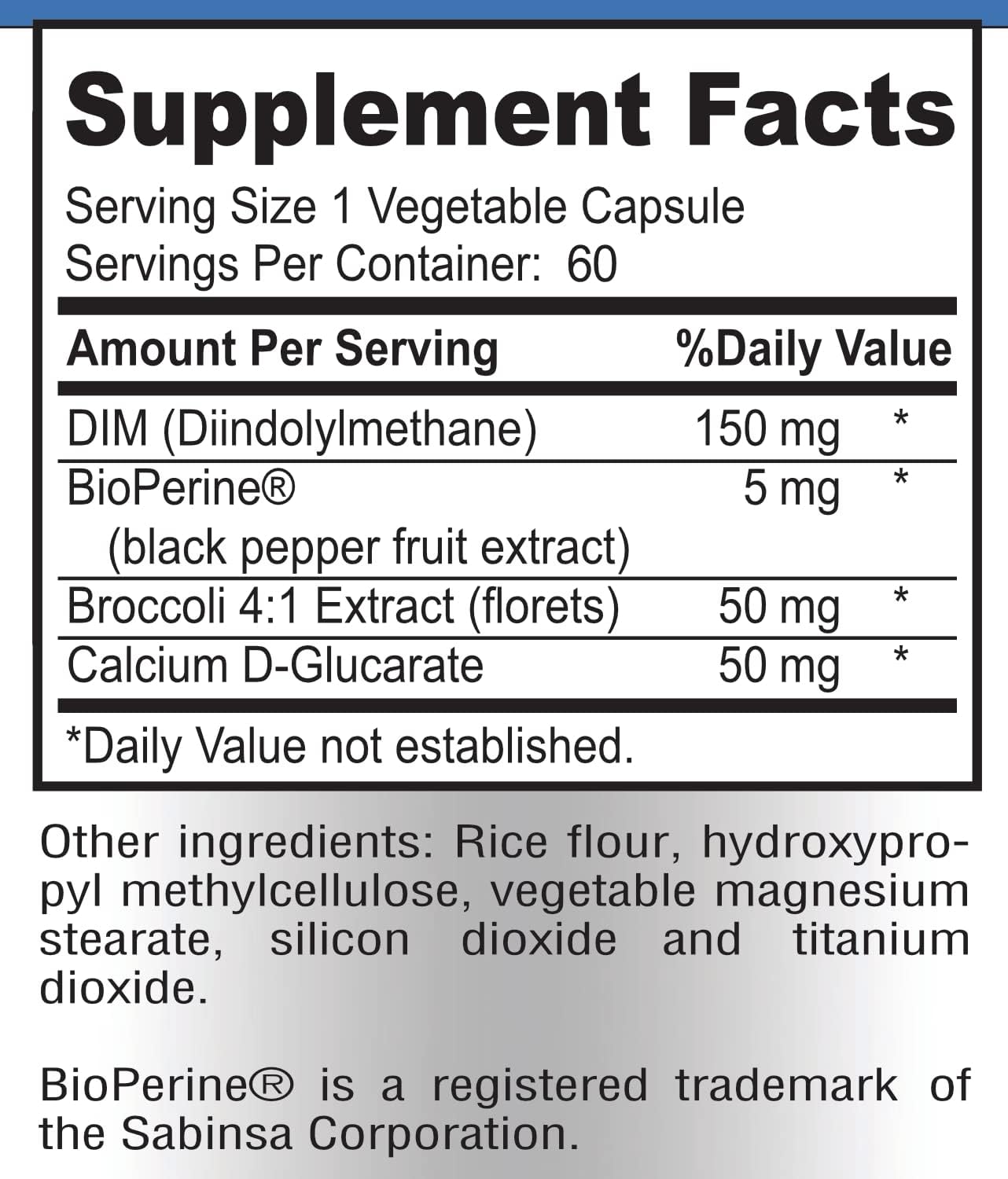 Hormone Balance Supplement with 150mg DIM, Broccoli, Calcium D-Glucarate, and Bioperine - 60 Capsules for Men & Women, Estrogen, Menopause Support