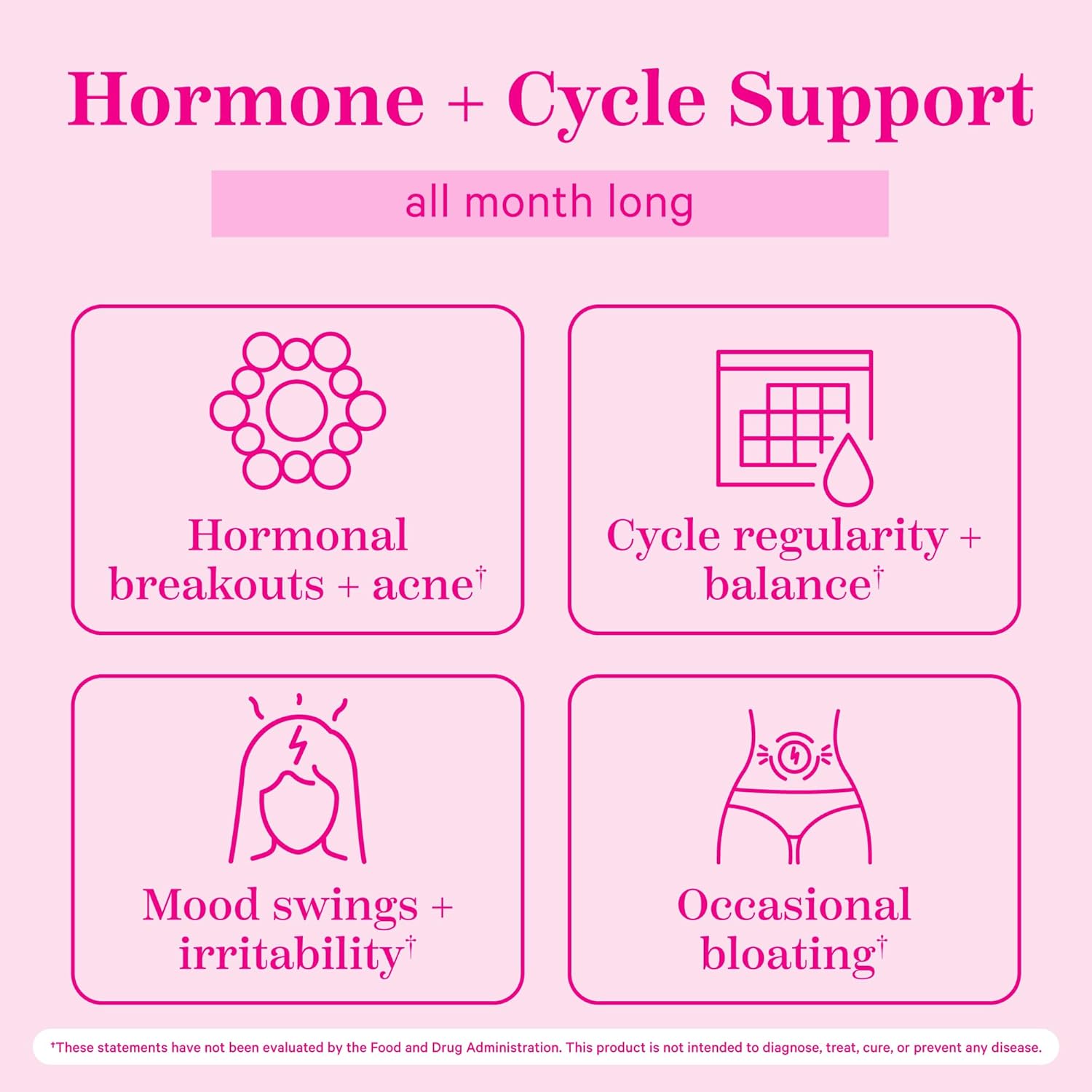 Hormone Balance Support Gummies with Red Raspberry Leaf & Black Cohosh - 60 Plant-Based Berry Gummies for Period & PMS - Reduce Bloating, Acne & Cravings