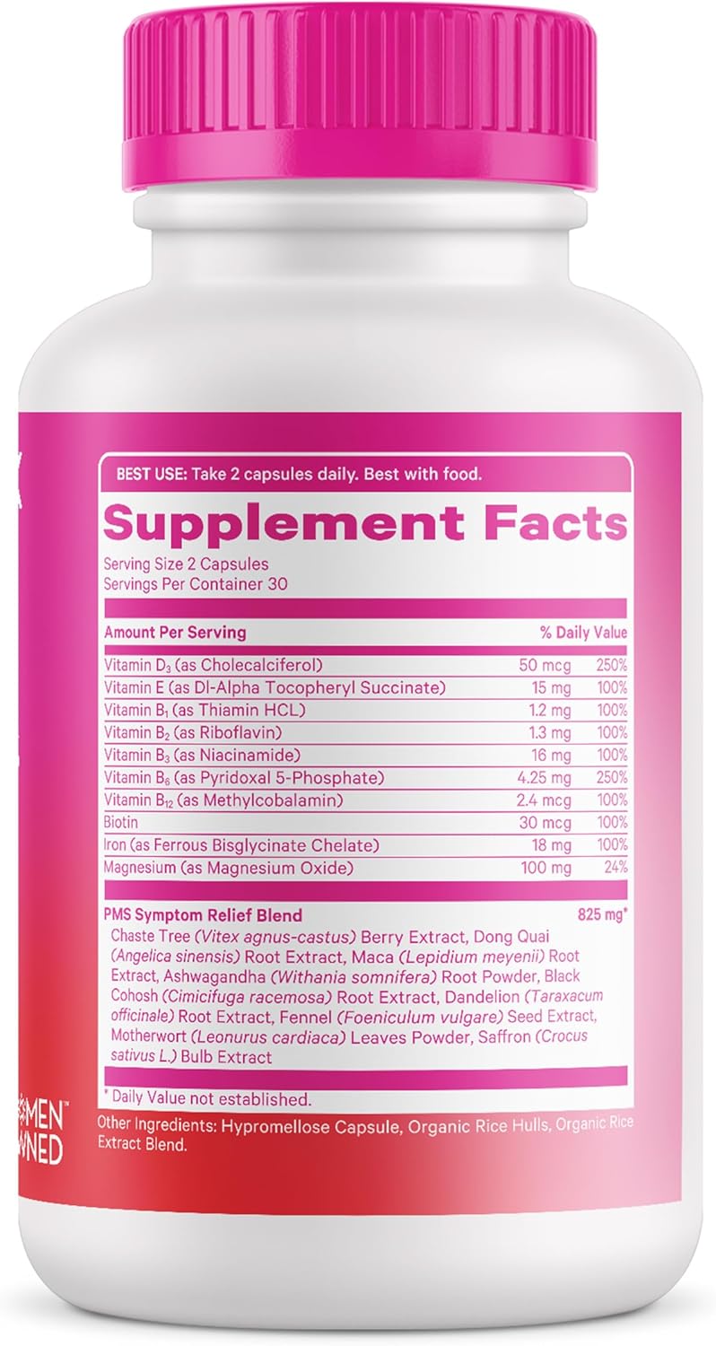 Hormone Balance Support Gummies with Red Raspberry Leaf & Black Cohosh - 60 Plant-Based Berry Gummies for Period & PMS - Reduce Bloating, Acne & Cravings