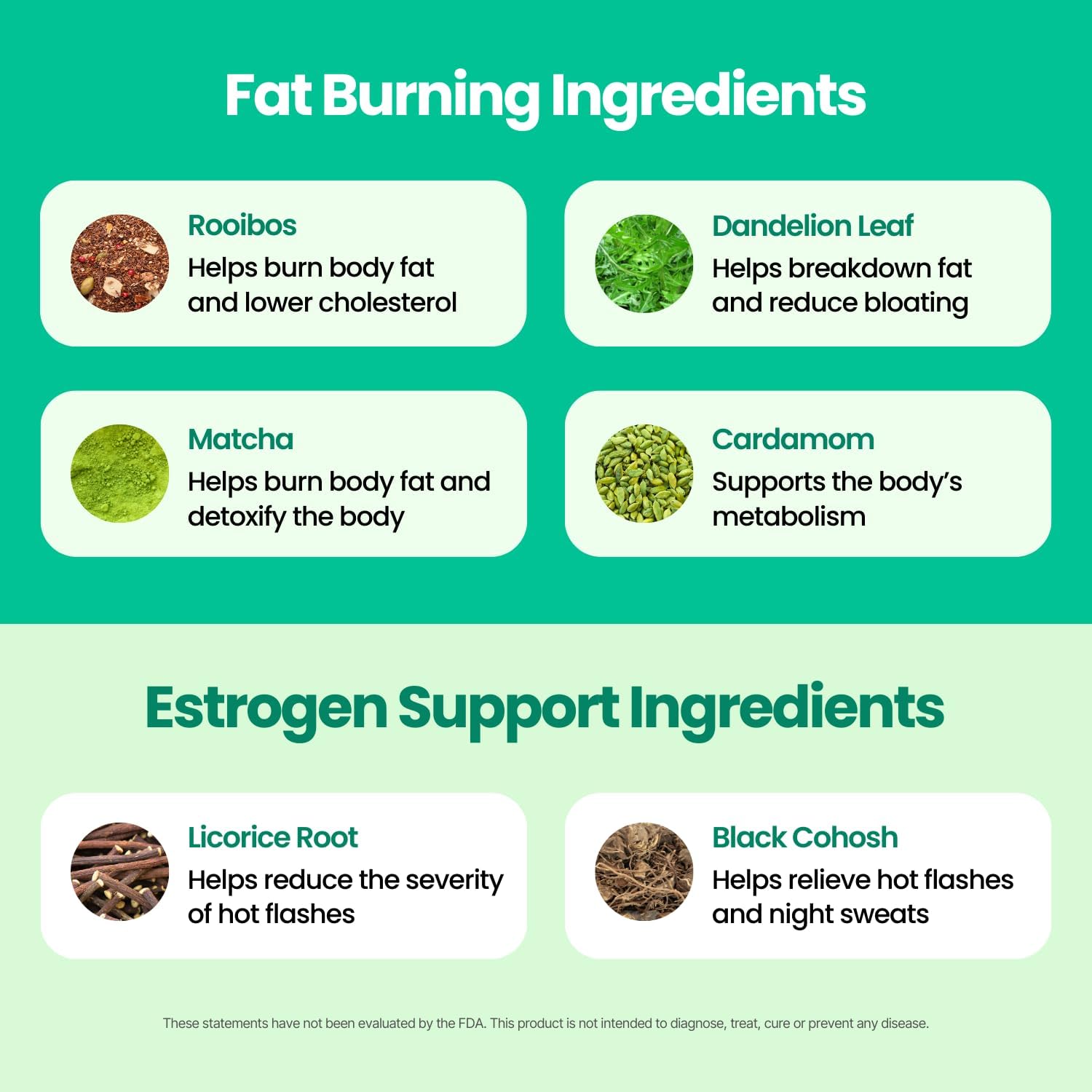 Hormone Balance Tea for Women - Menopause Relief Tea for Bloating, Hot Flashes, Night Sweats - Acai Berry Flavor - 30 Teabags