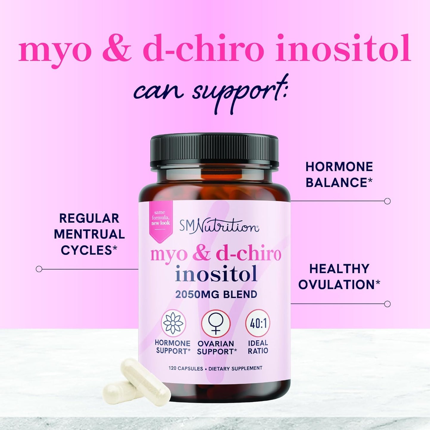 Hormone Balancing Bundle: PMS Support Gummies & Inositol Supplement for Women (60 Servings)