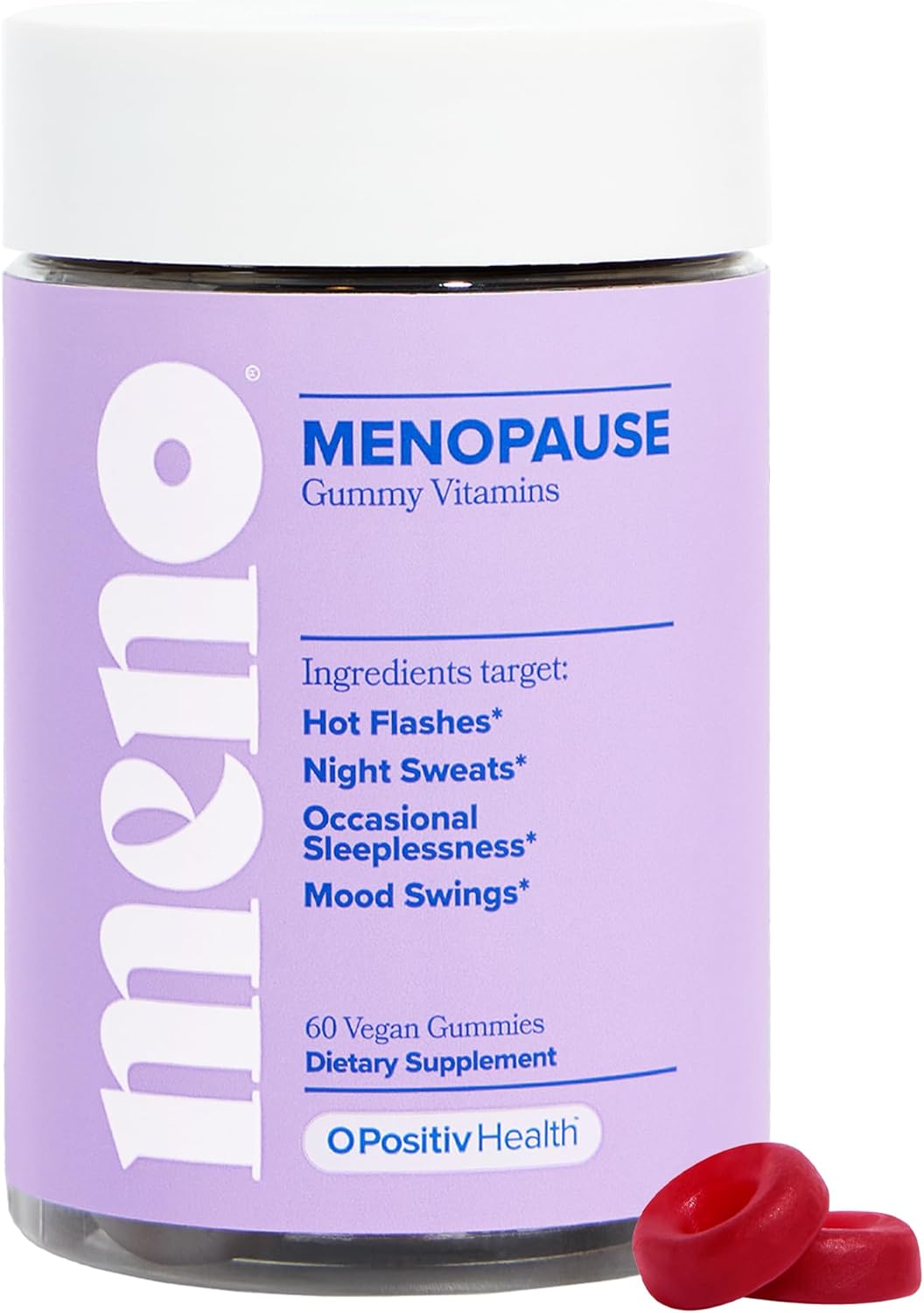 Hormone-Free Menopause Relief Gummies with Black Cohosh & Ashwagandha - Alleviates Hot Flashes, Night Sweats, & Mood Swings - 30 Servings