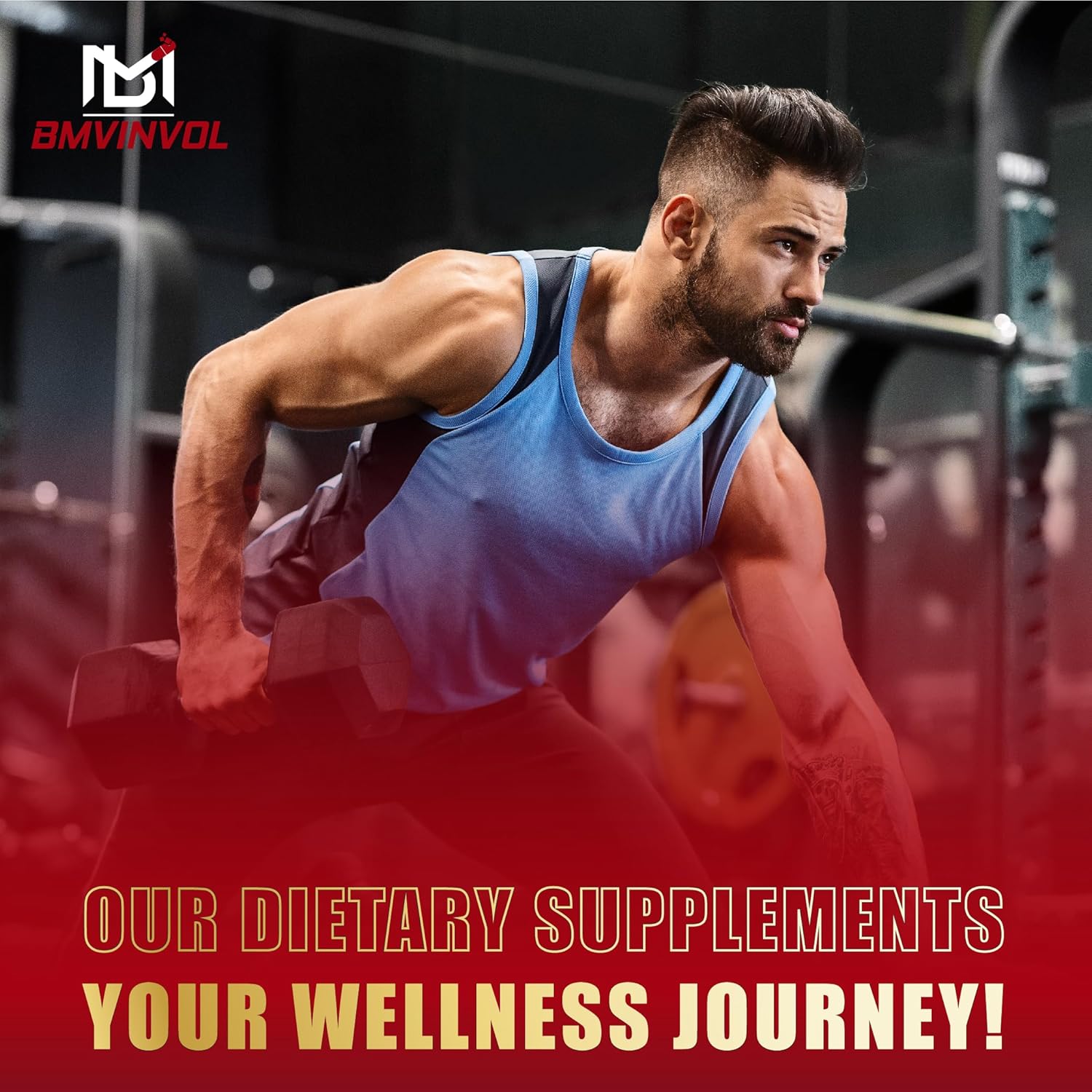 Horny Goat Weed Capsules with Tribulus, Ginseng, Ashwagandha, Maca, Tongkat Ali, Nettle, Black Pepper - 60 Count by BMVINVOL