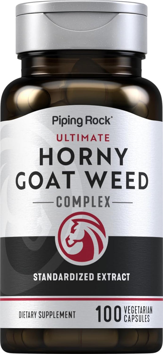 Horny Goat Weed Complex for Men | Ultimate Extract Supplement | 100 Capsules | Vegetarian, Non-GMO, Gluten Free