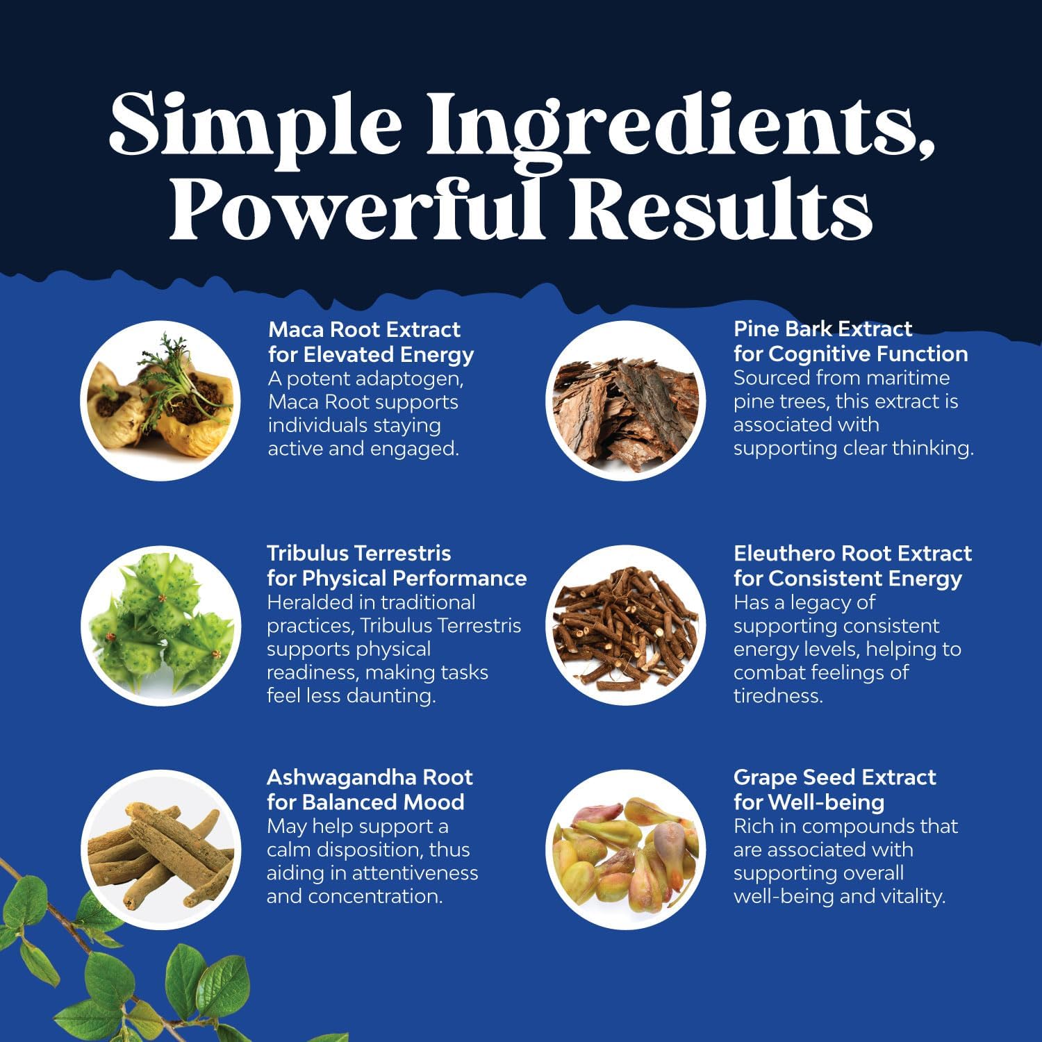 Horny Goat Weed Extract and Black Maca Root Capsules Bundle - Energy and Stamina Boost for Men and Women