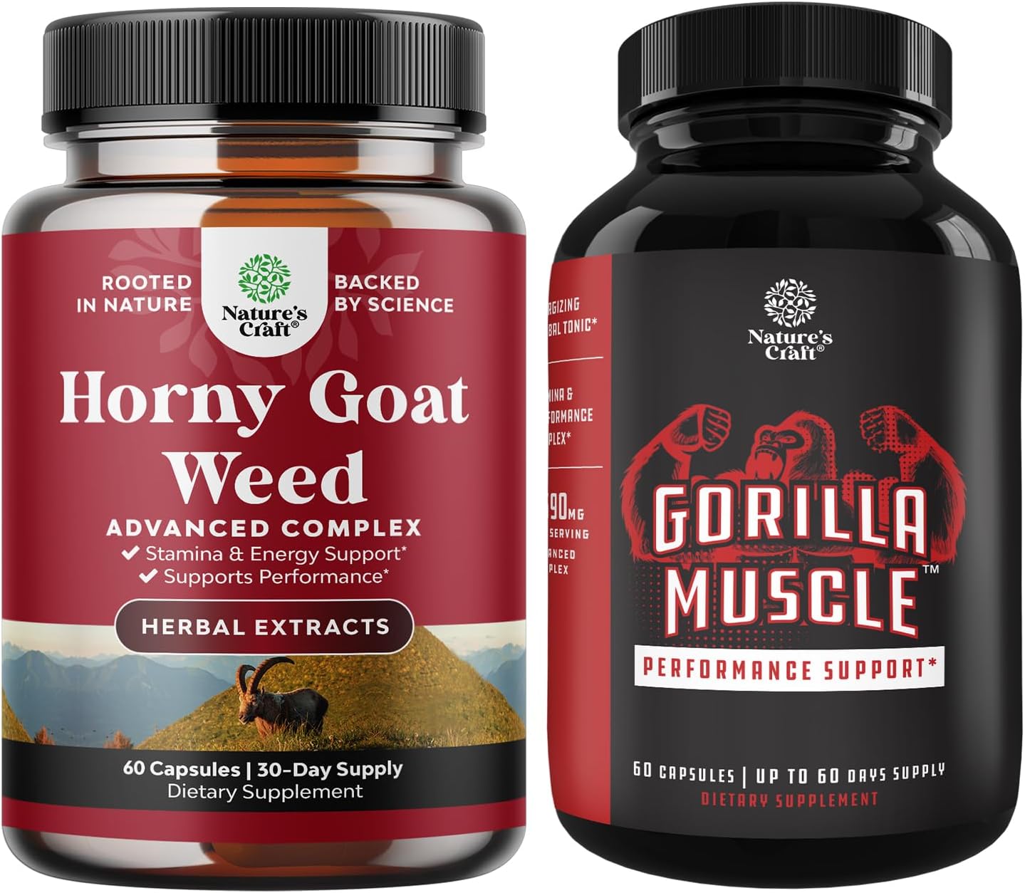 Horny Goat Weed Extract Complex Bundle for Enhanced Energy, Stamina, and Testosterone Boost for Men and Women for Muscle Growth and Strength