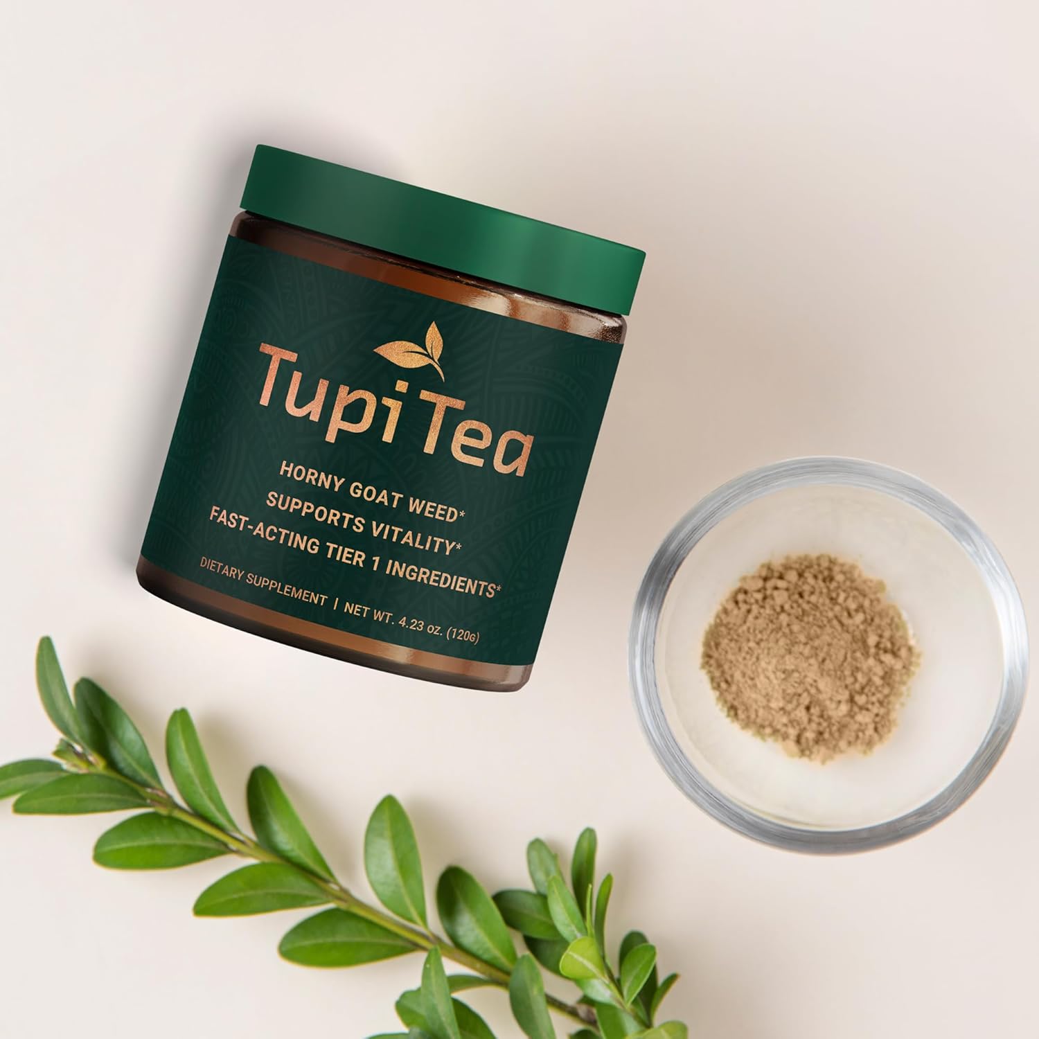 Horny Goat Weed Powder with Maca Root, Tribulus Terrestris & Muira Puama for Energy Boost & Wellness Support