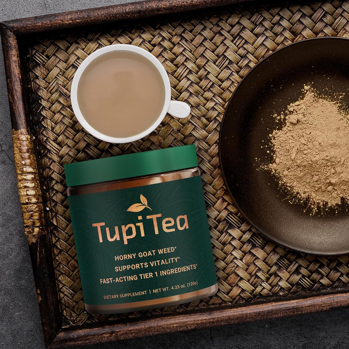 Horny Goat Weed Powder with Maca Root, Tribulus Terrestris & Muira Puama for Energy Boost & Wellness Support