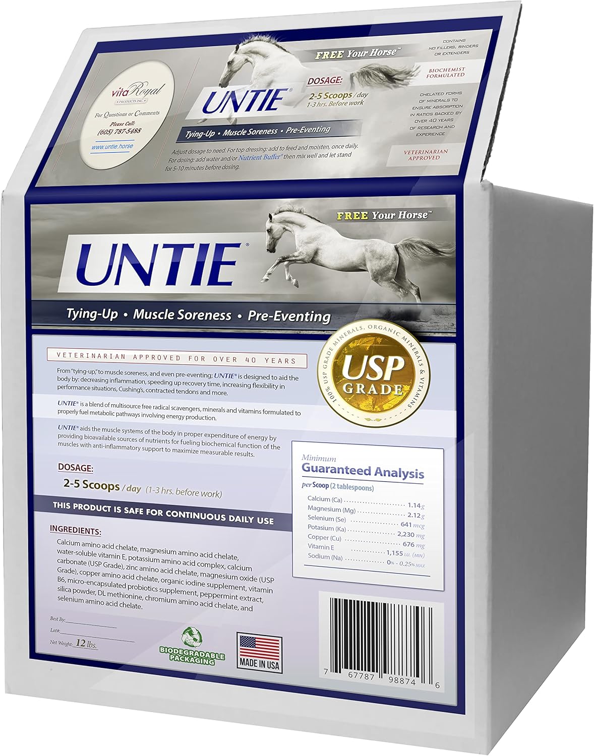 Horse Inflammatory, Muscle, and Joint Support Supplement - UNTIE - 100% Absorbable - 12 lbs.