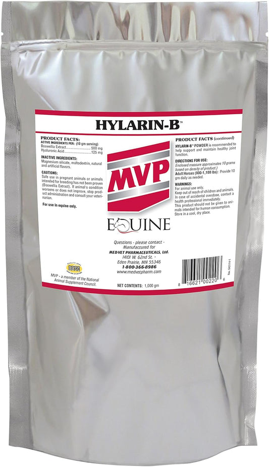 Horse Joint Integrity Support with MVP Hylarin-B Powder - 100 Servings