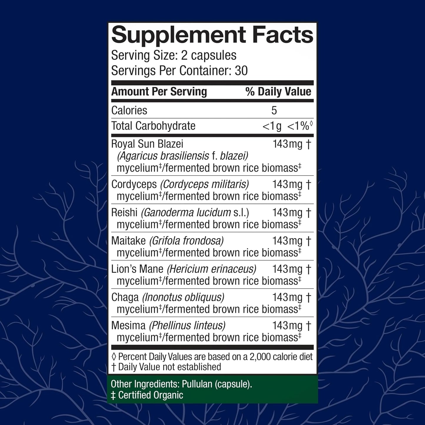 Host Defense Stamets 7 Mushroom Supplement - 7 Species Immune Support Blend - Includes Royal Sun Blazei, Cordyceps, Reishi, Maitake, Lion's Mane, Chaga & Mesima - 60 Capsules