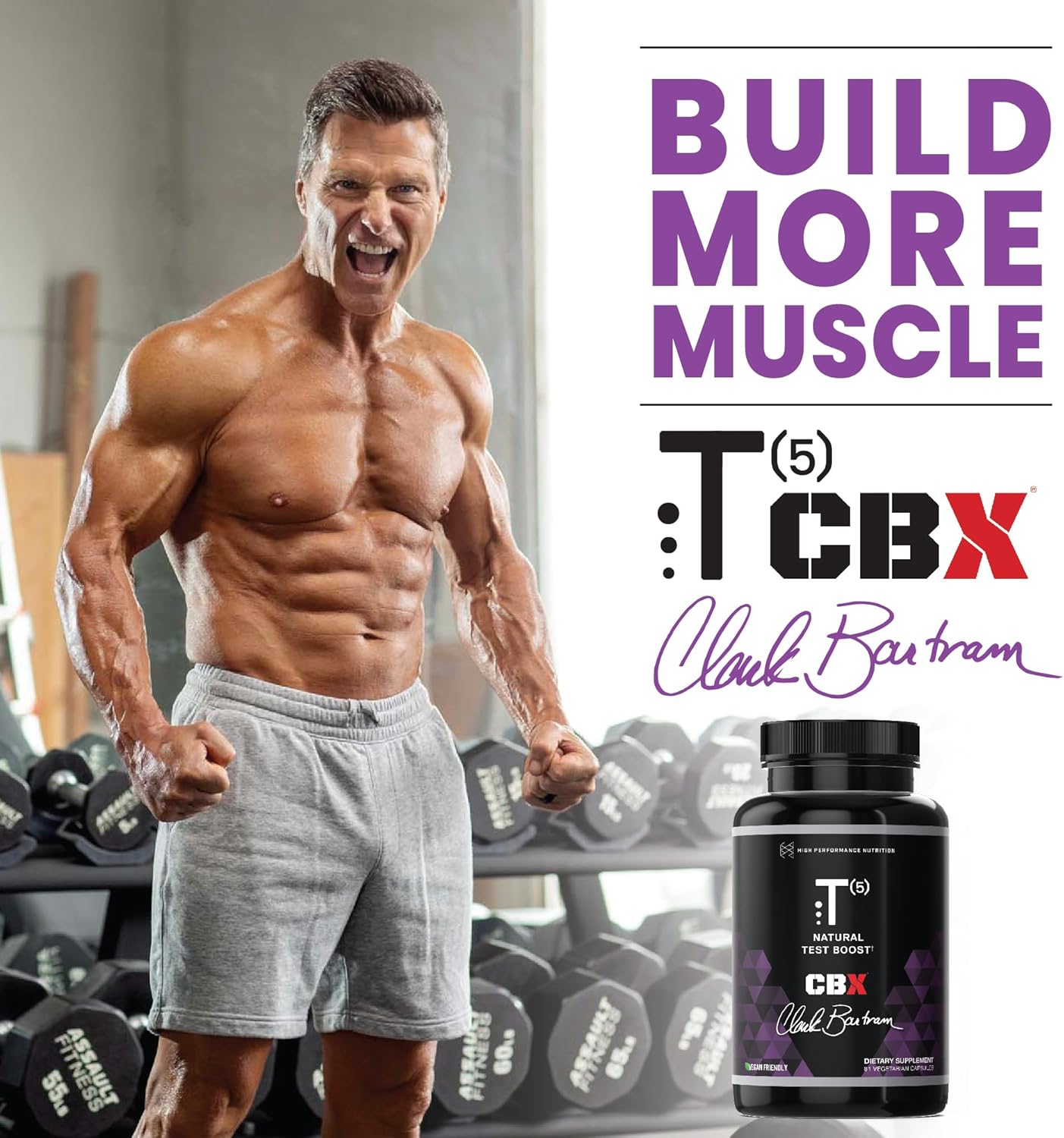 HPN Testosterone Optimization Booster with Testofen & LJ100 - Boost Energy, Endurance, & Muscle Building - 81 Vegan Capsules