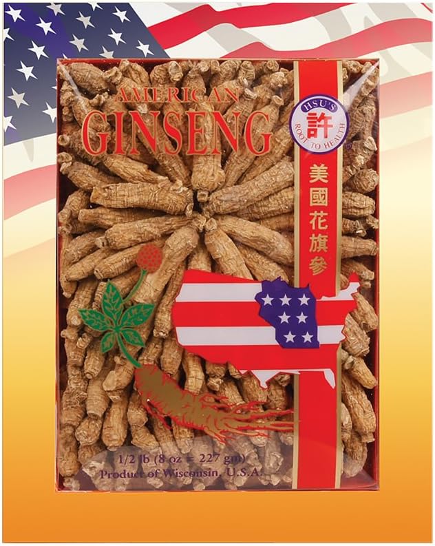 Hsu's Ginseng Half Short Small #2 Cultivated American Ginseng Roots 8 oz Box - SKU #0135-8