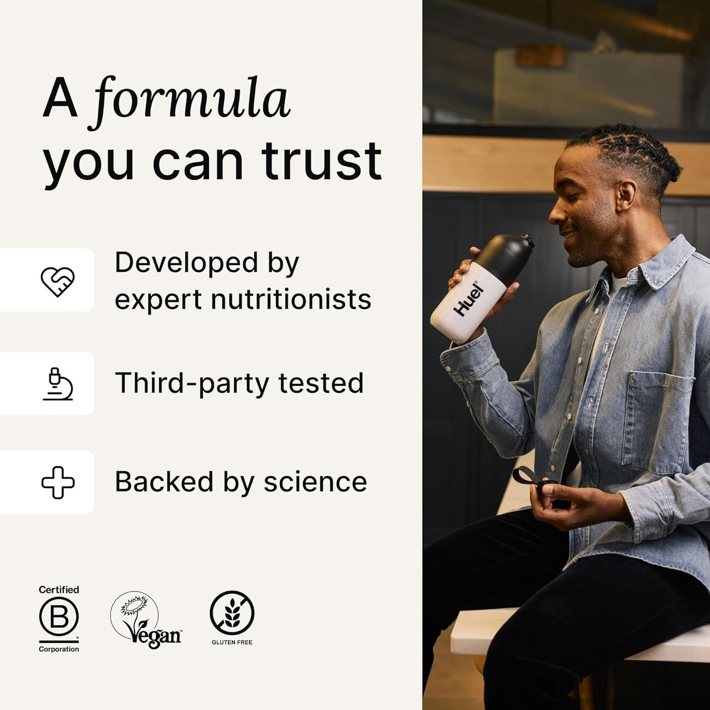 Huel Black Edition Strawberry Shortcake Vegan Protein Powder - 40g, Complete Meal with 27 Vitamins, Minerals, Gluten Free - 17 Servings