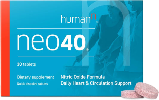 humanN Neo40 Daily Heart & Blood Circulation Supplements - Enhances Nitric Oxide Levels - Supports Healthy Blood Pressure - 30 Dissolvable Tablets - Fruity Flavor