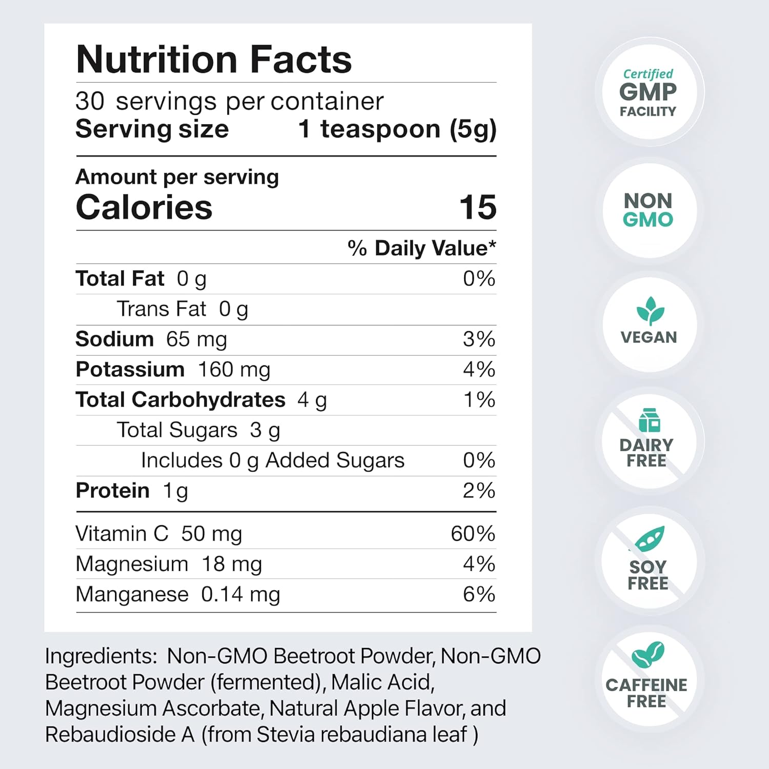 HumanN SuperBeets Beetroot Powder - Natural Nitric Oxide Support for Heart Health - Non-GMO Superfood Supplement - Original Apple Flavor, 30 Servings