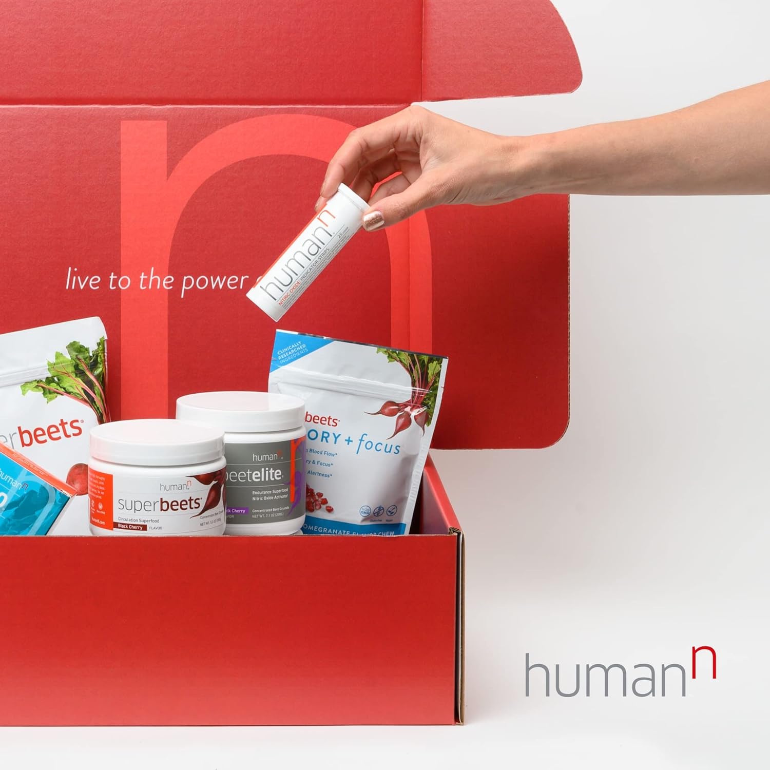 HumanN SuperBeets Beetroot Powder - Natural Nitric Oxide Support for Heart Health - Non-GMO Superfood Supplement - Original Apple Flavor, 30 Servings