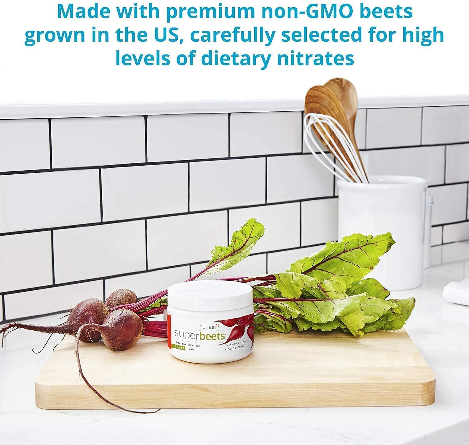 HumanN Superfood Heart Support Bundle - SuperBeets Original Apple Flavor & HeartGreens Powder for Cardiovascular Health