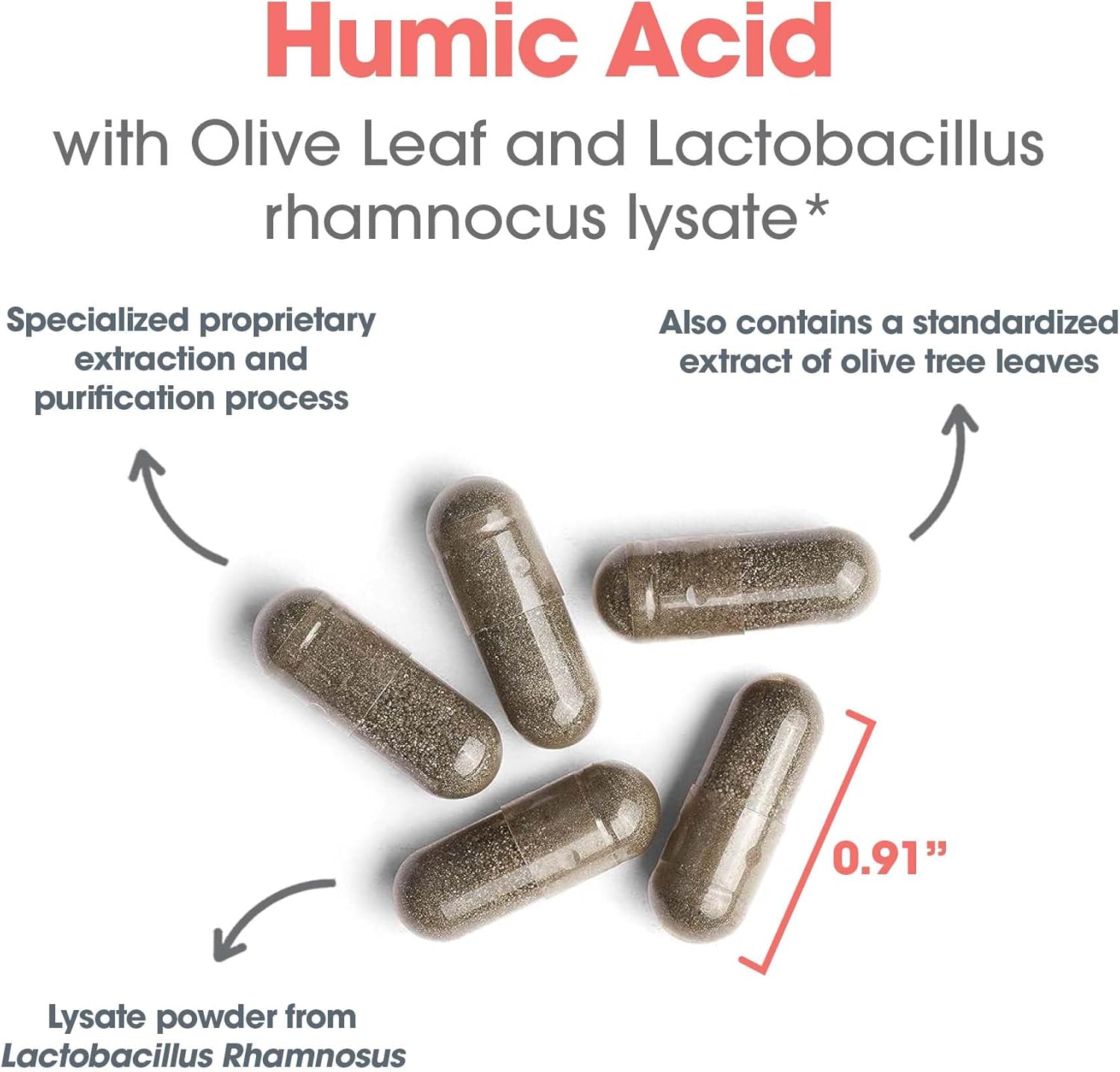 Humic-Monolaurin Complex by Allergy Research Group - Immune Support Supplement with Humic Acid, Olive Leaf, Vegetarian Capsules - 120 Count