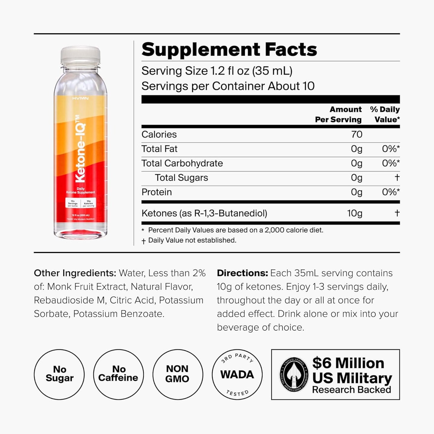 H.V.M.N. Ketone IQ Starter Kit - Boost Brain & Body with Clean Energy - Sugar Free, Caffeine Free - 30 Servings of Drinkable Ketones for Rapid Ketone Elevation