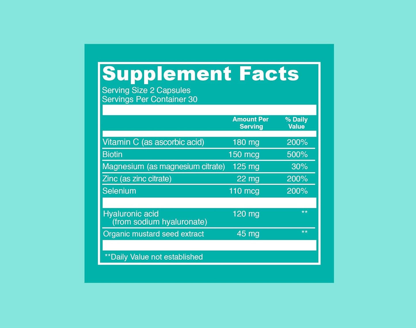 Hyaluronic Acid Supplement with Biotin and Vitamin C - 60 Capsules by Vital Proteins