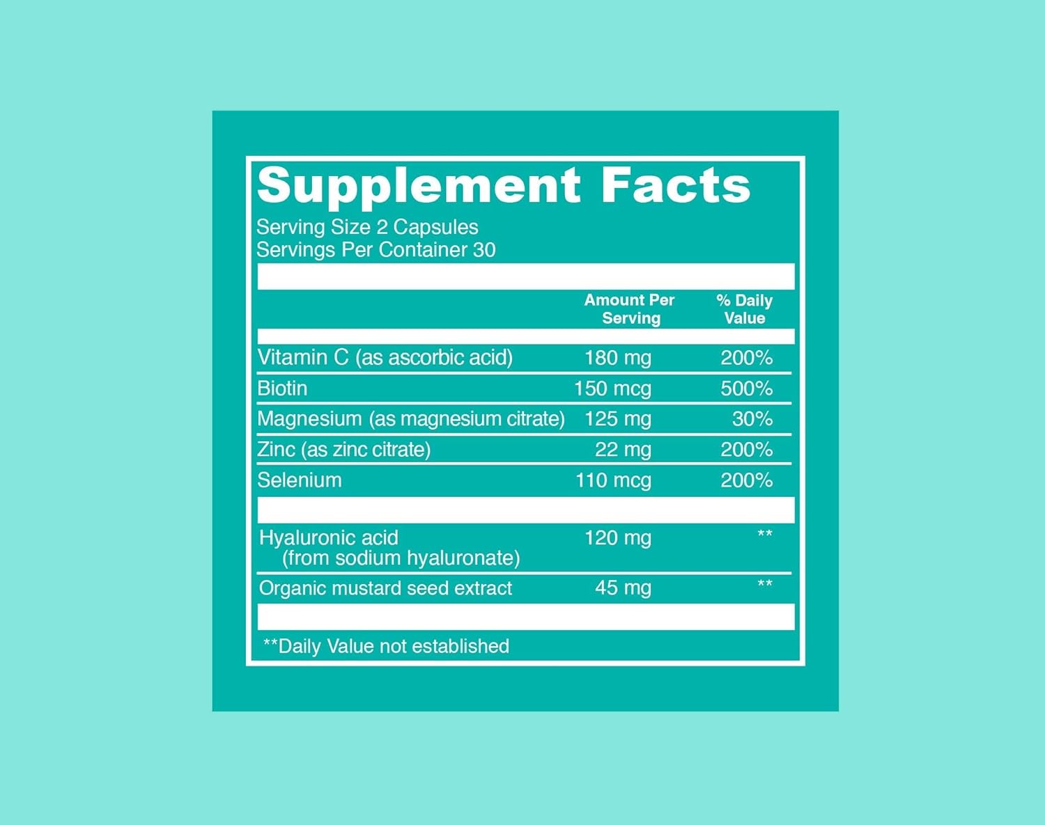 Hyaluronic Acid Supplement with Biotin and Vitamin C - 60 Capsules by Vital Proteins