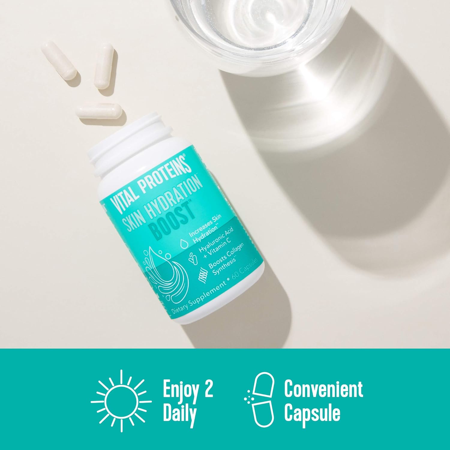 Hyaluronic Acid Supplement with Biotin and Vitamin C - 60 Capsules by Vital Proteins