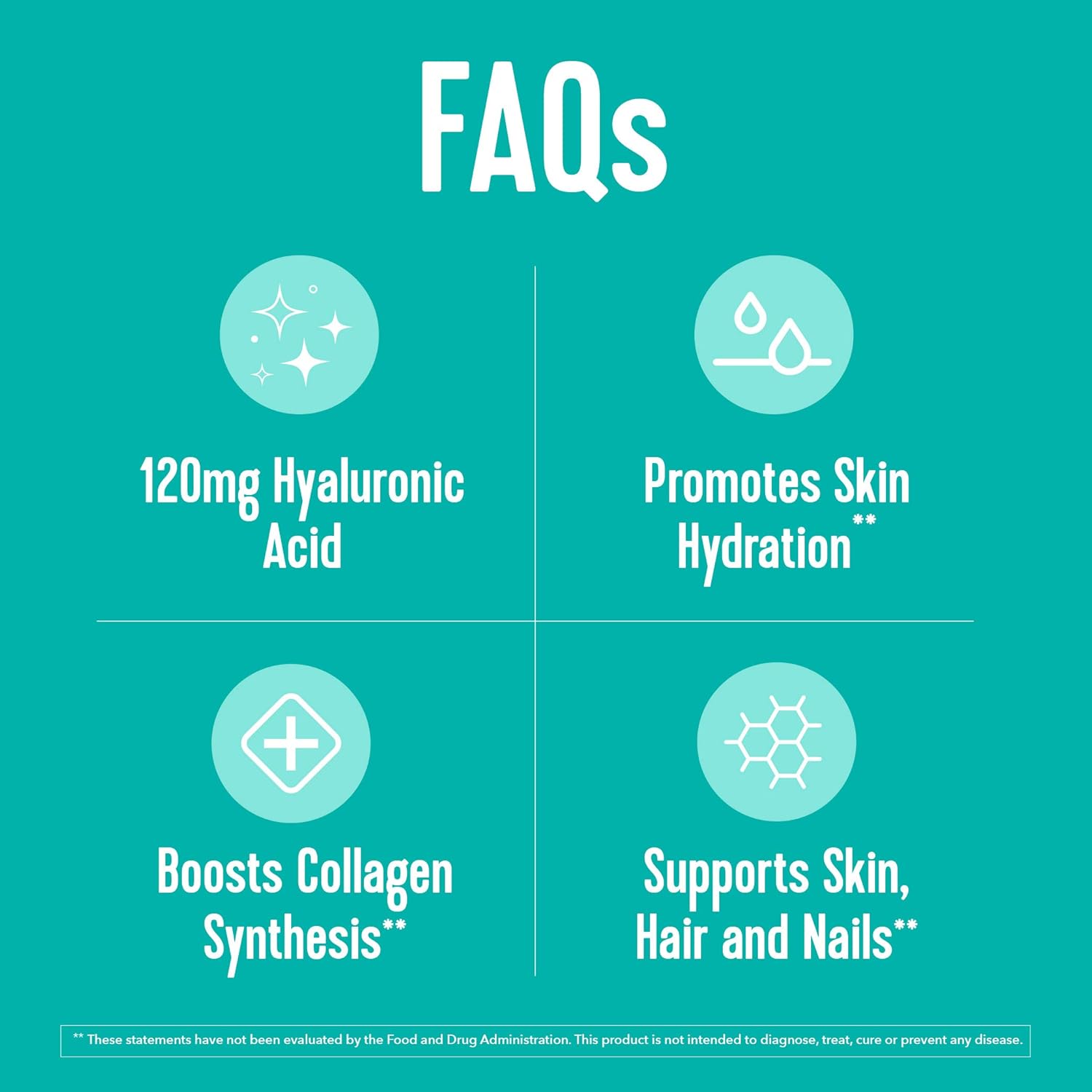 Hyaluronic Acid Supplement with Biotin and Vitamin C - 60 Capsules by Vital Proteins