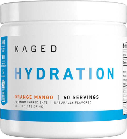 Hydracharge Orange Mango Electrolyte Hydration Powder - 60 Servings for Men and Women - Ideal Sports Drink for Pre, Post, and Intra Workout