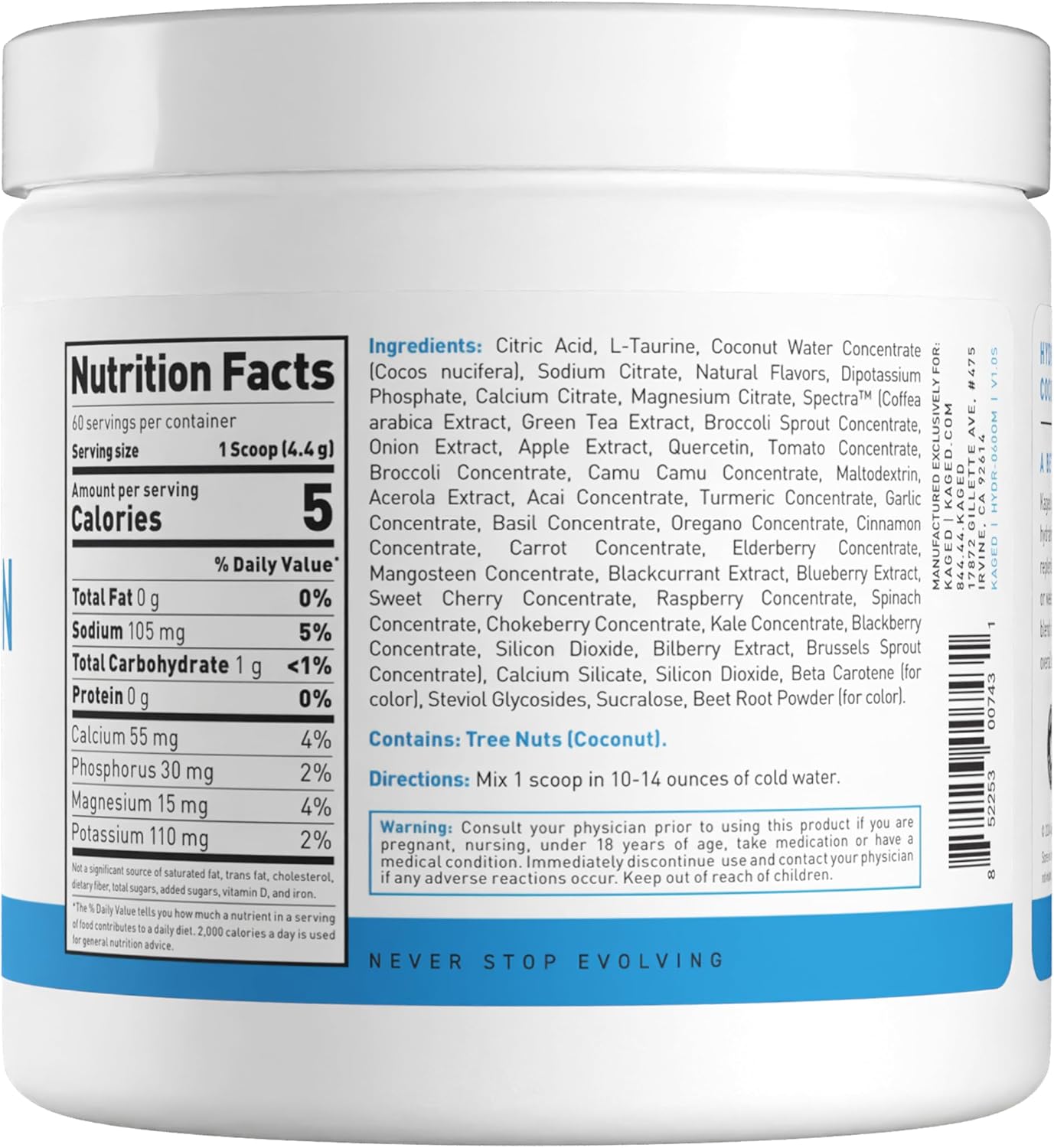 Hydracharge Orange Mango Electrolyte Hydration Powder - 60 Servings for Men and Women - Ideal Sports Drink for Pre, Post, and Intra Workout