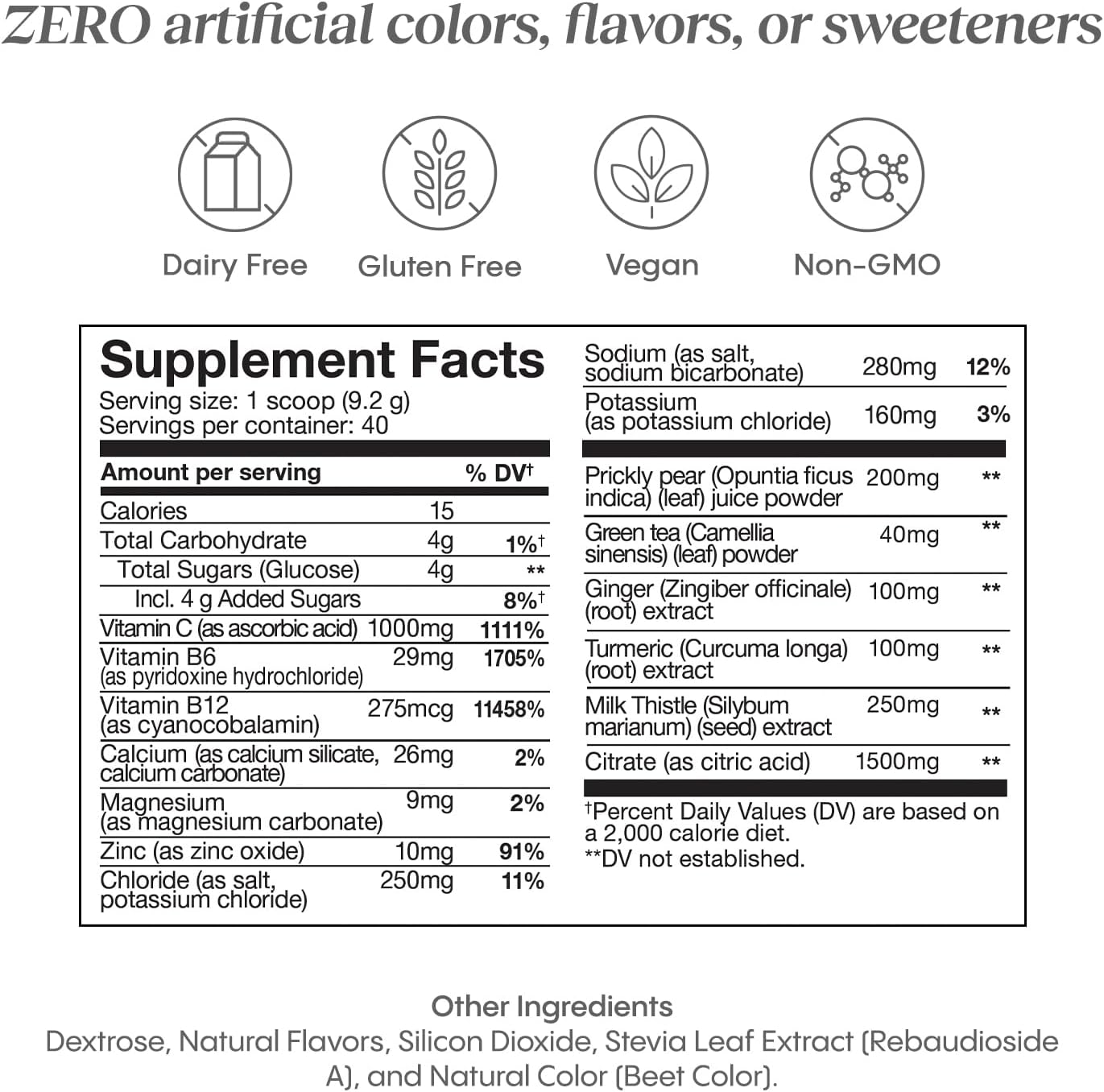 Hydralyte Liver Support + Electrolyte Mix with Milk Thistle & Turmeric for Rapid Rehydration (Blood Orange Ginger, 40 Servings)