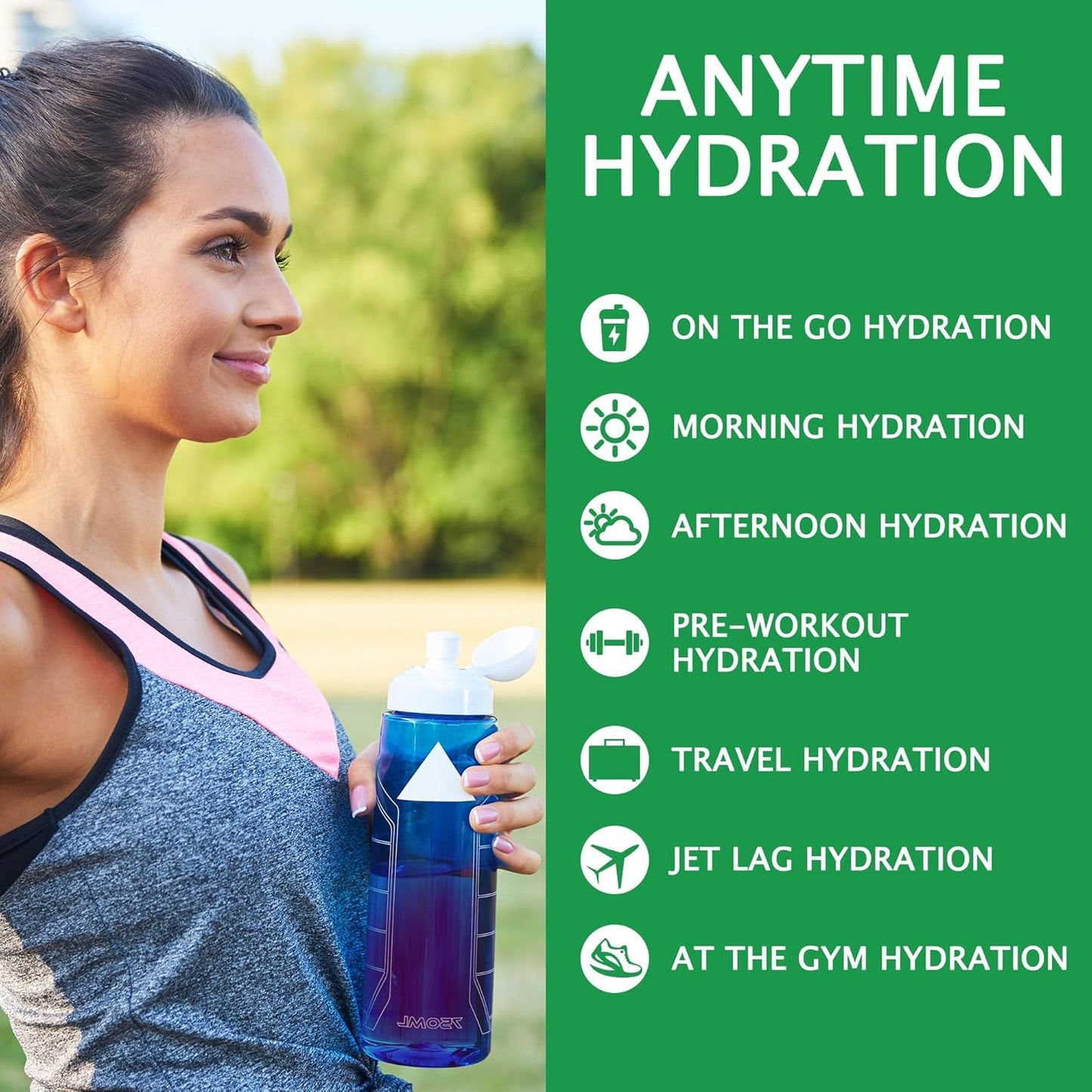 Hydrate with Let'z Go! Natural Hydration + Electrolyte Drink Mix - Antioxidant Powder Packets with Vitamins C + D, No Sugar, No Calories - Fruit Punch Flavor (15 Count)