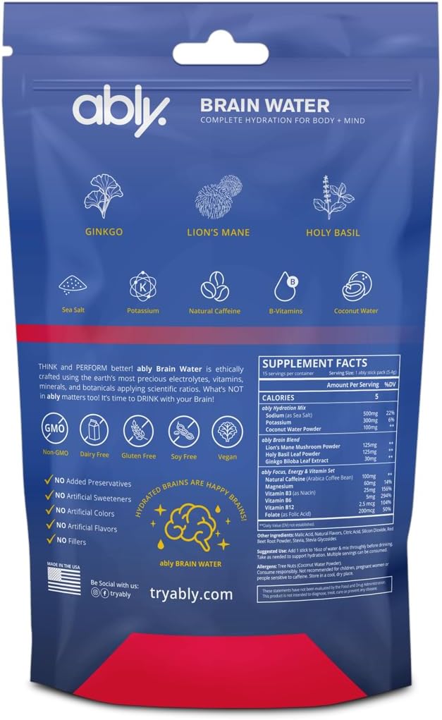 Hydrating Brain Boost Water with Melon and Berry Flavors