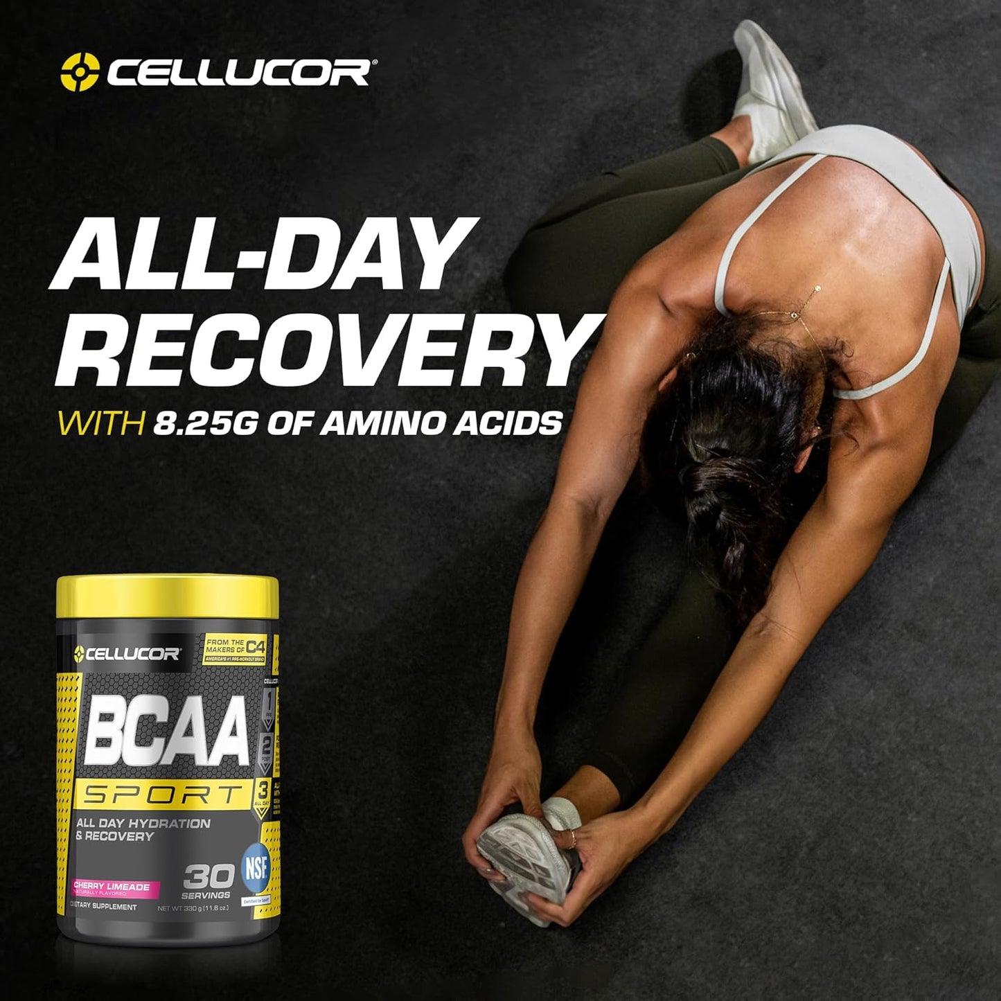 Hydrating Cherry Limeade BCAA Powder for Recovery & Sports Performance